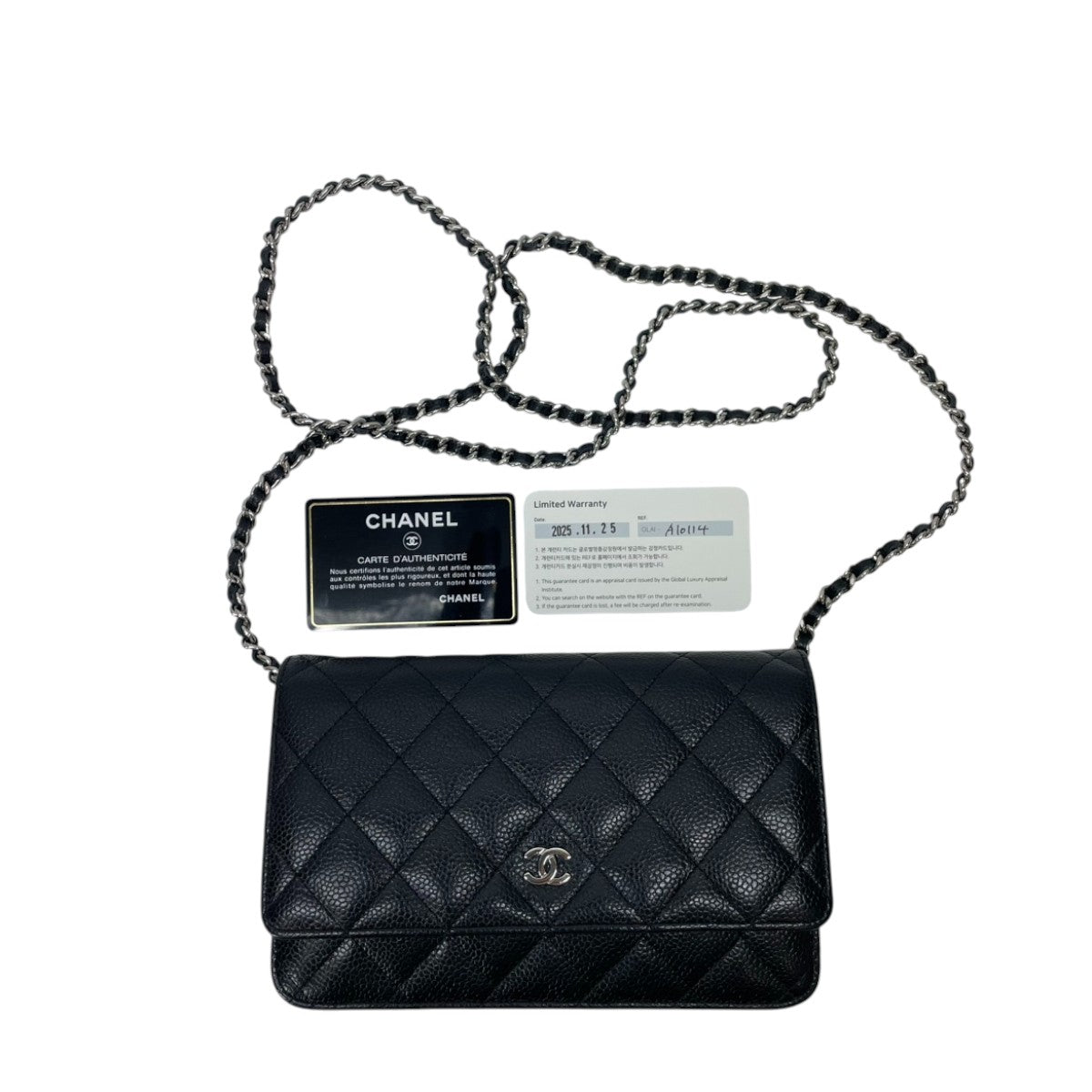 Chanel Wallet on Chain WOC Black Caviar SHW 2996