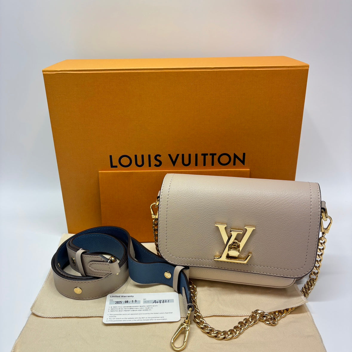 Louis Vuitton Lockme Tender Greige Grained Leather 3013