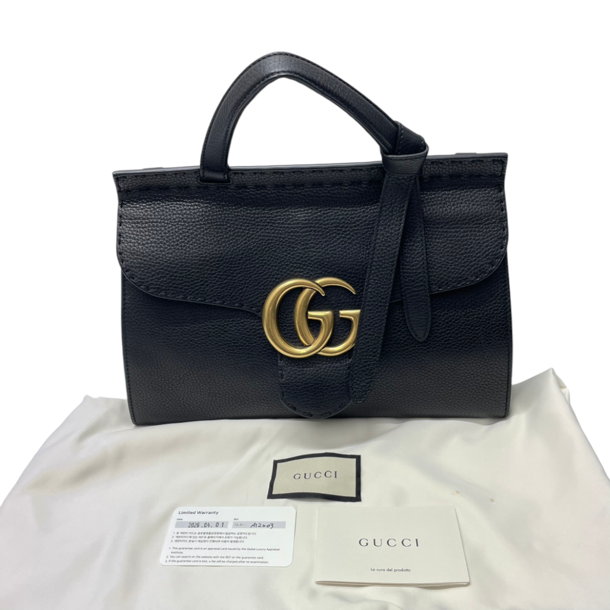 Gucci Marmont Top Handle Crossbody Black 3150