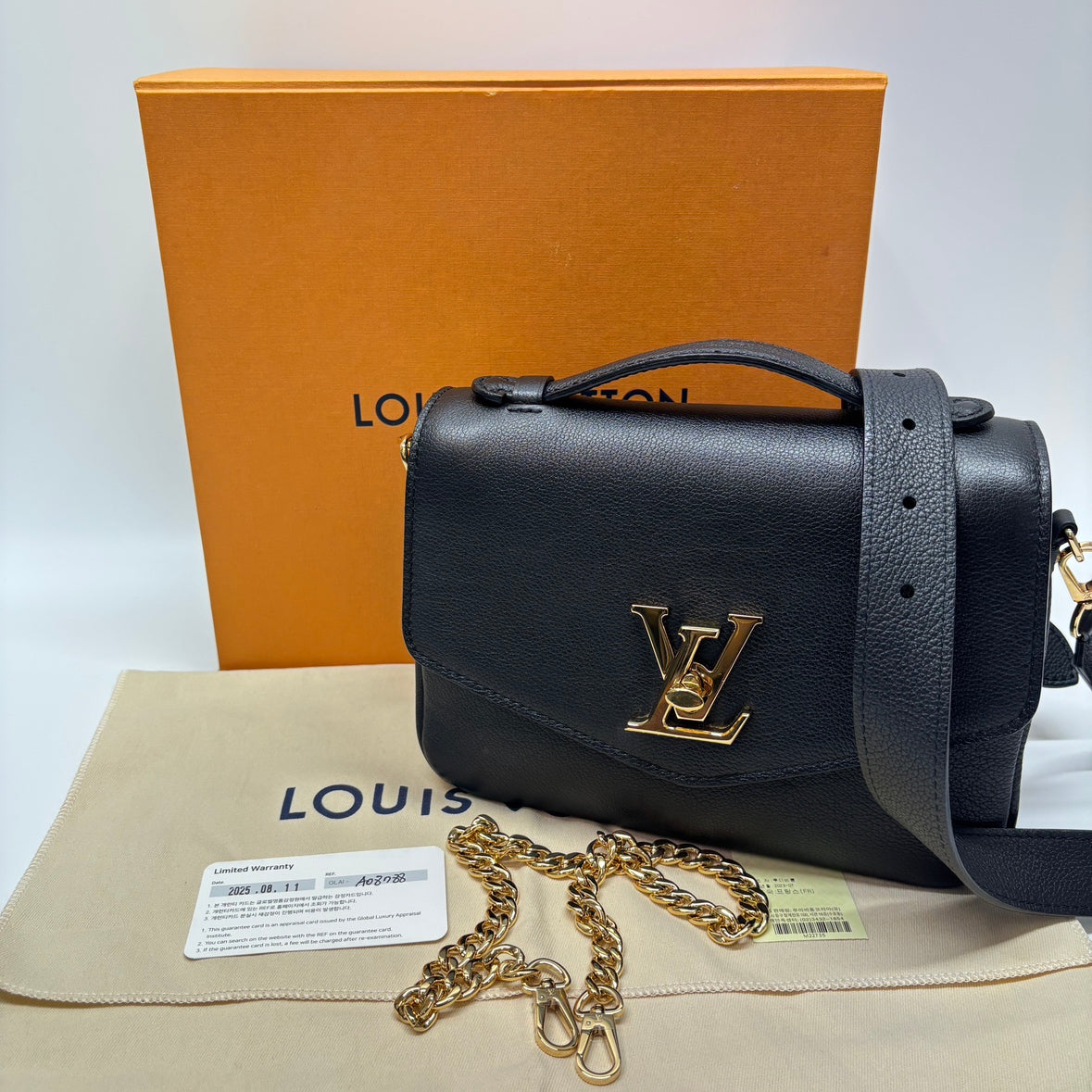 Louis Vuitton Oxford Lockme Black Leather 3014