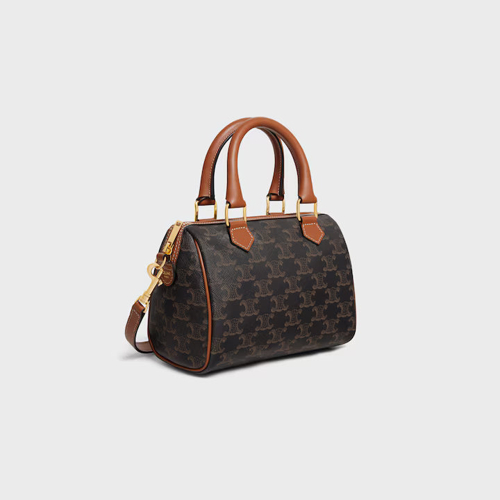 Celine Small Boston Bag Brown Triomphe