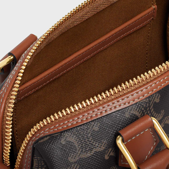 Celine Small Boston Bag Brown Triomphe