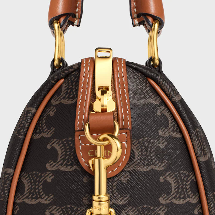 Celine Small Boston Bag Brown Triomphe