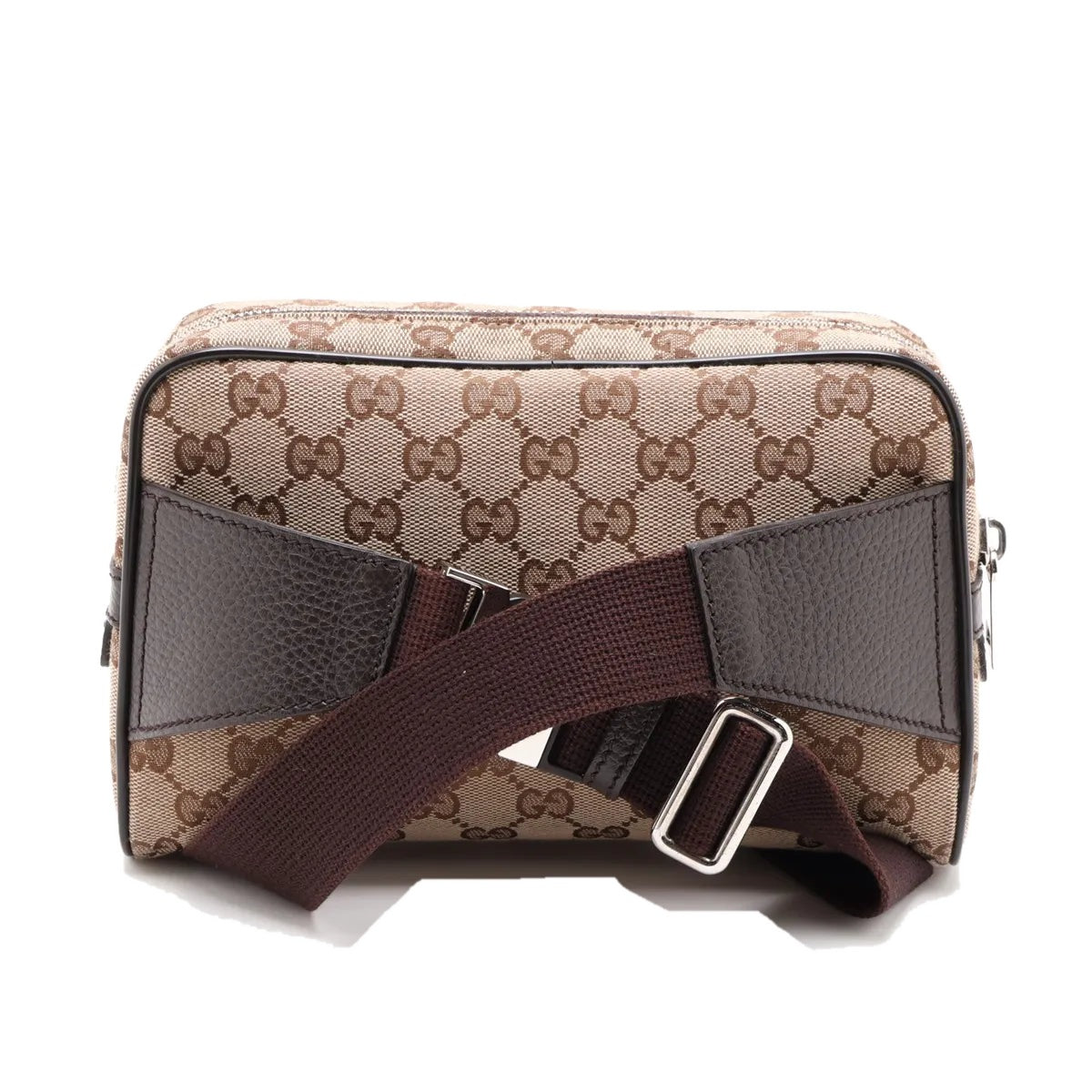 Gucci Sling Belt Waist Bag GG Canvas Brown 3479
