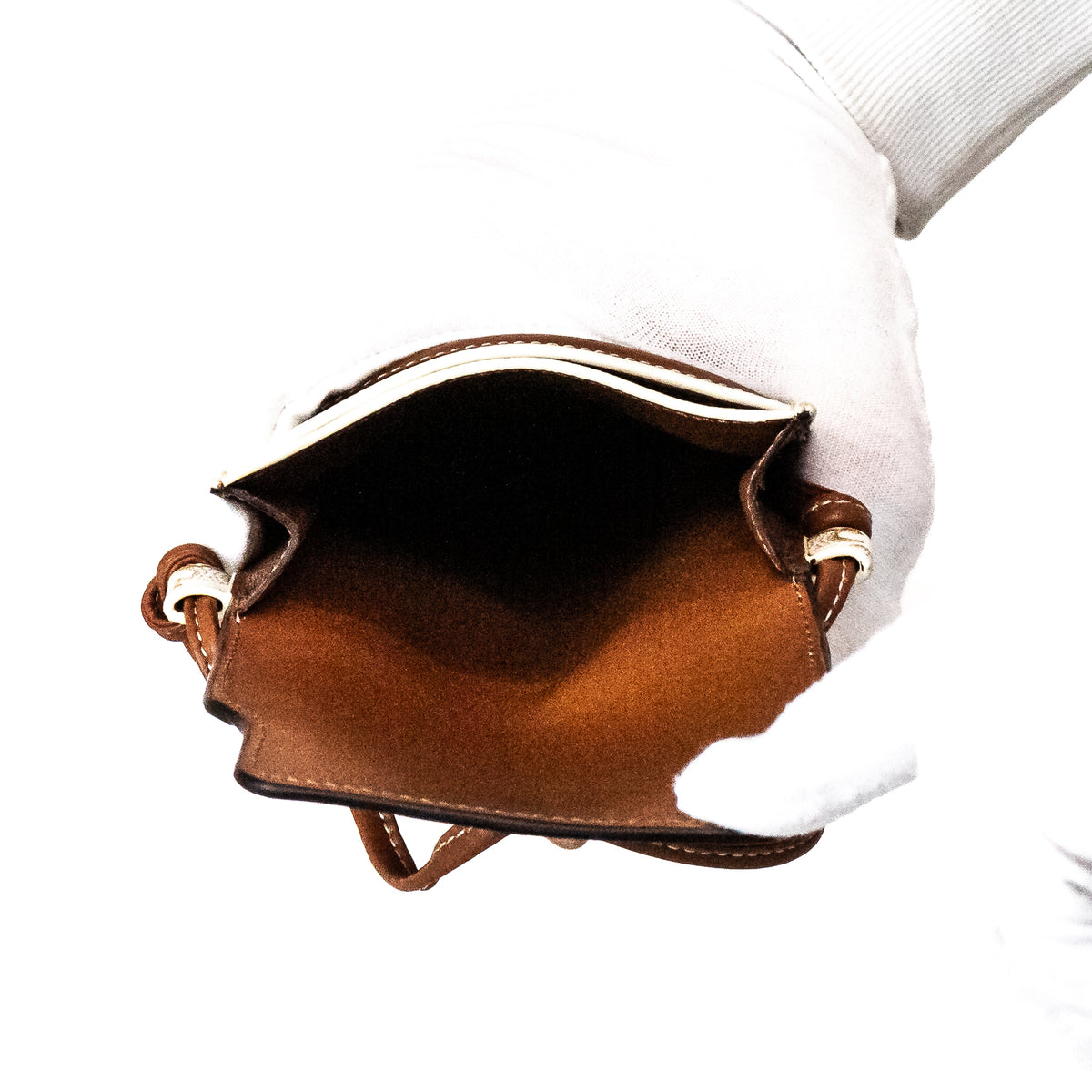 Celine Phone Pouch White Triomphe