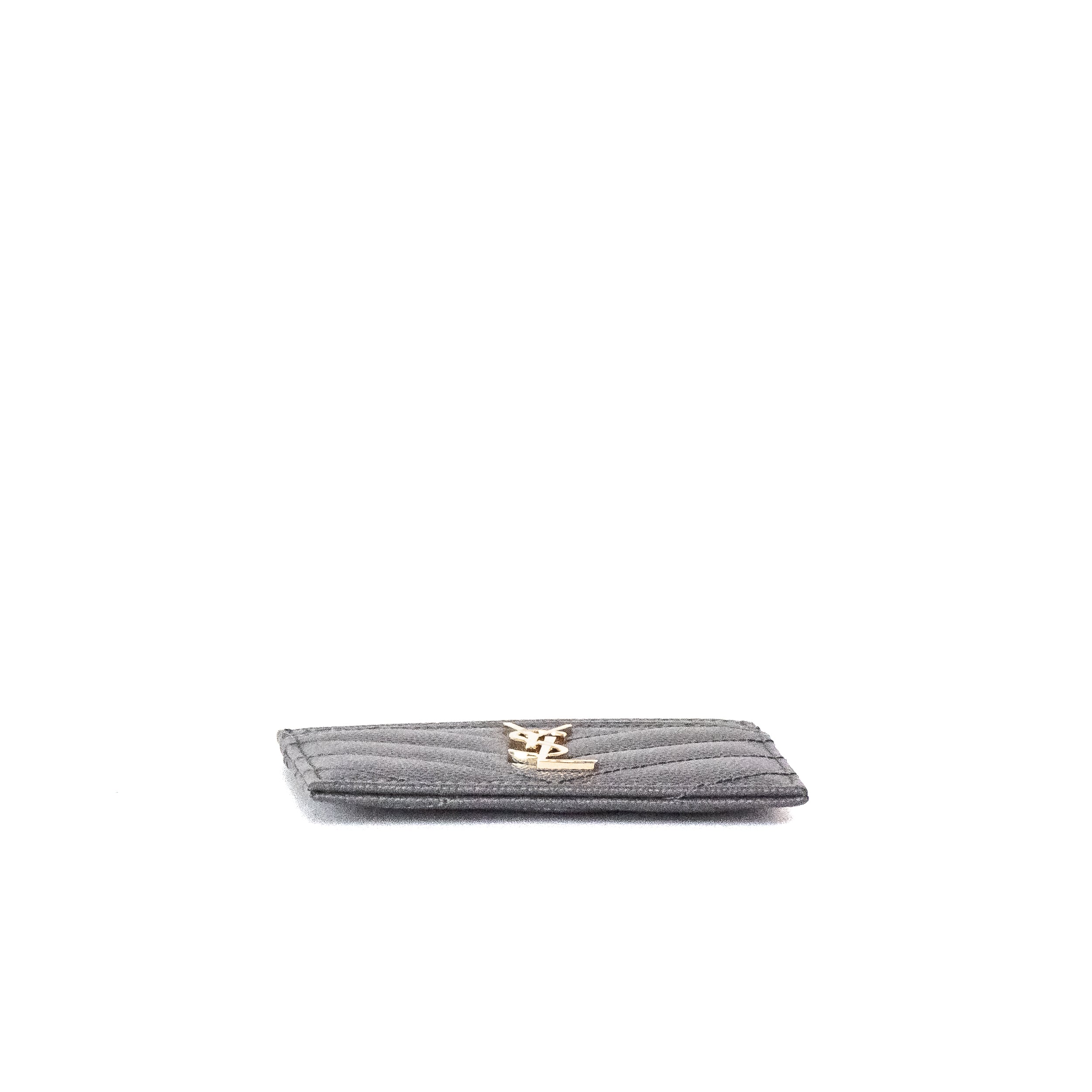YSL Cassandre Cardholder Fog Grey
