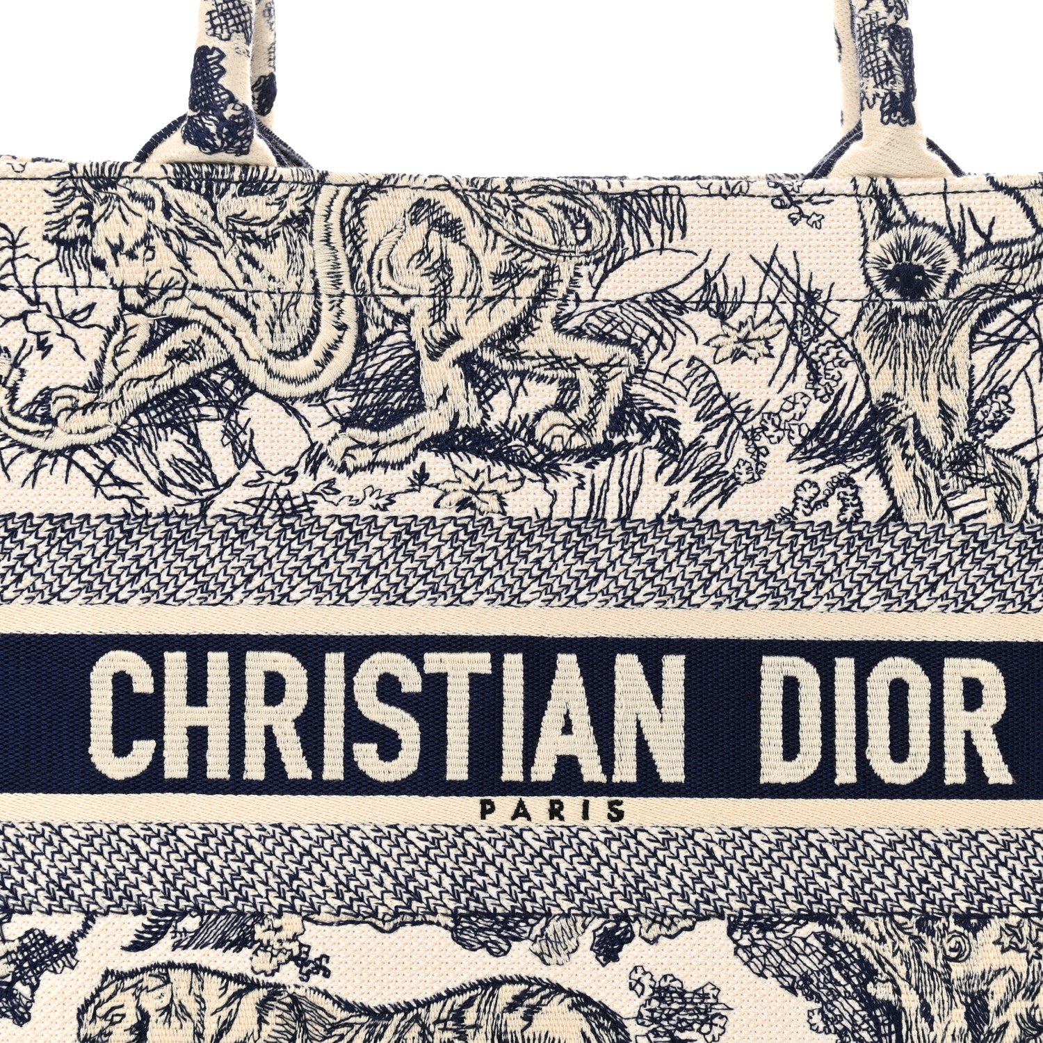 Dior Medium Book Tote Navy Toile de Jouy