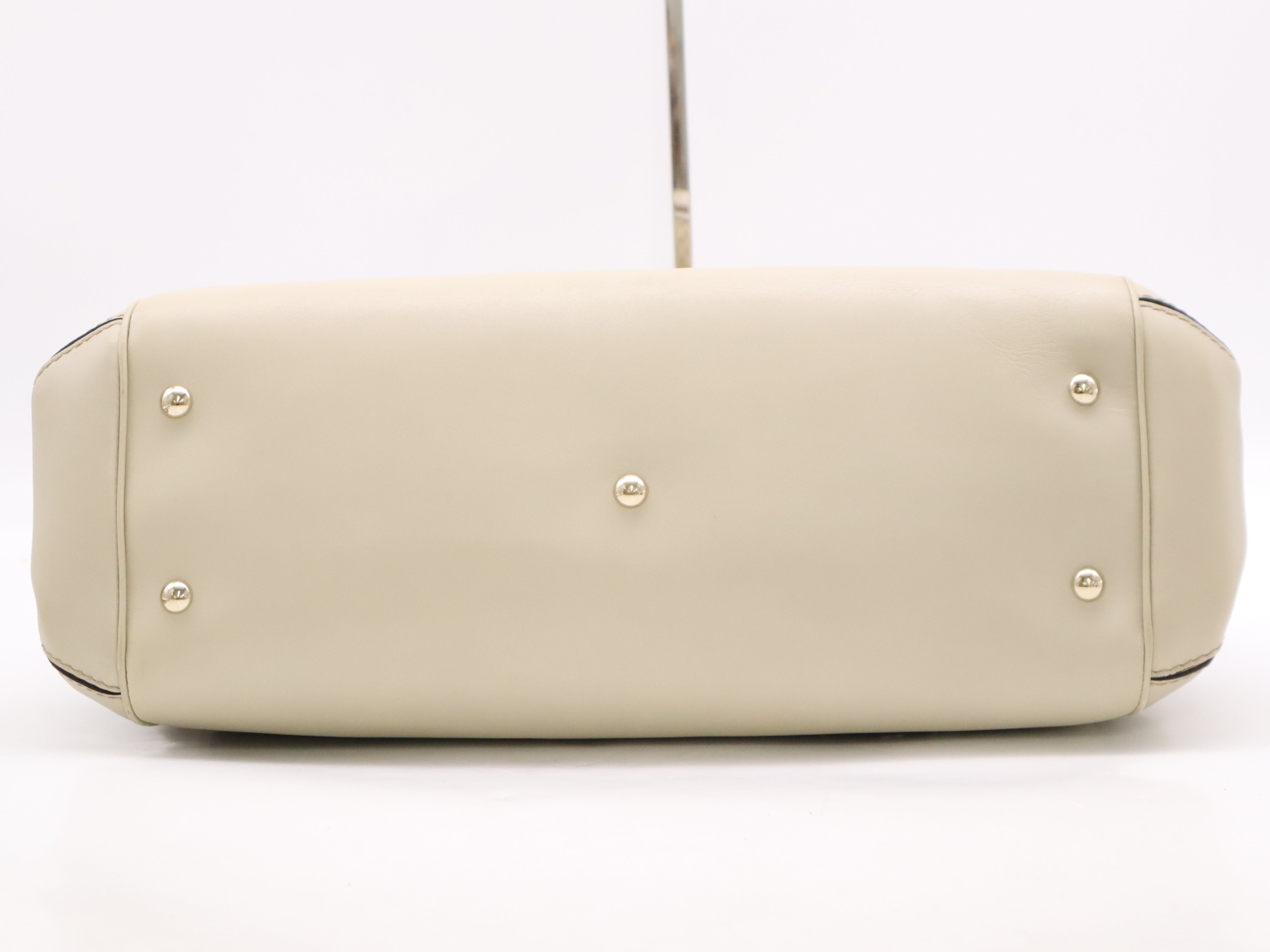 Gucci Large Sherry Line 2-Way Bag Cream GG 3131