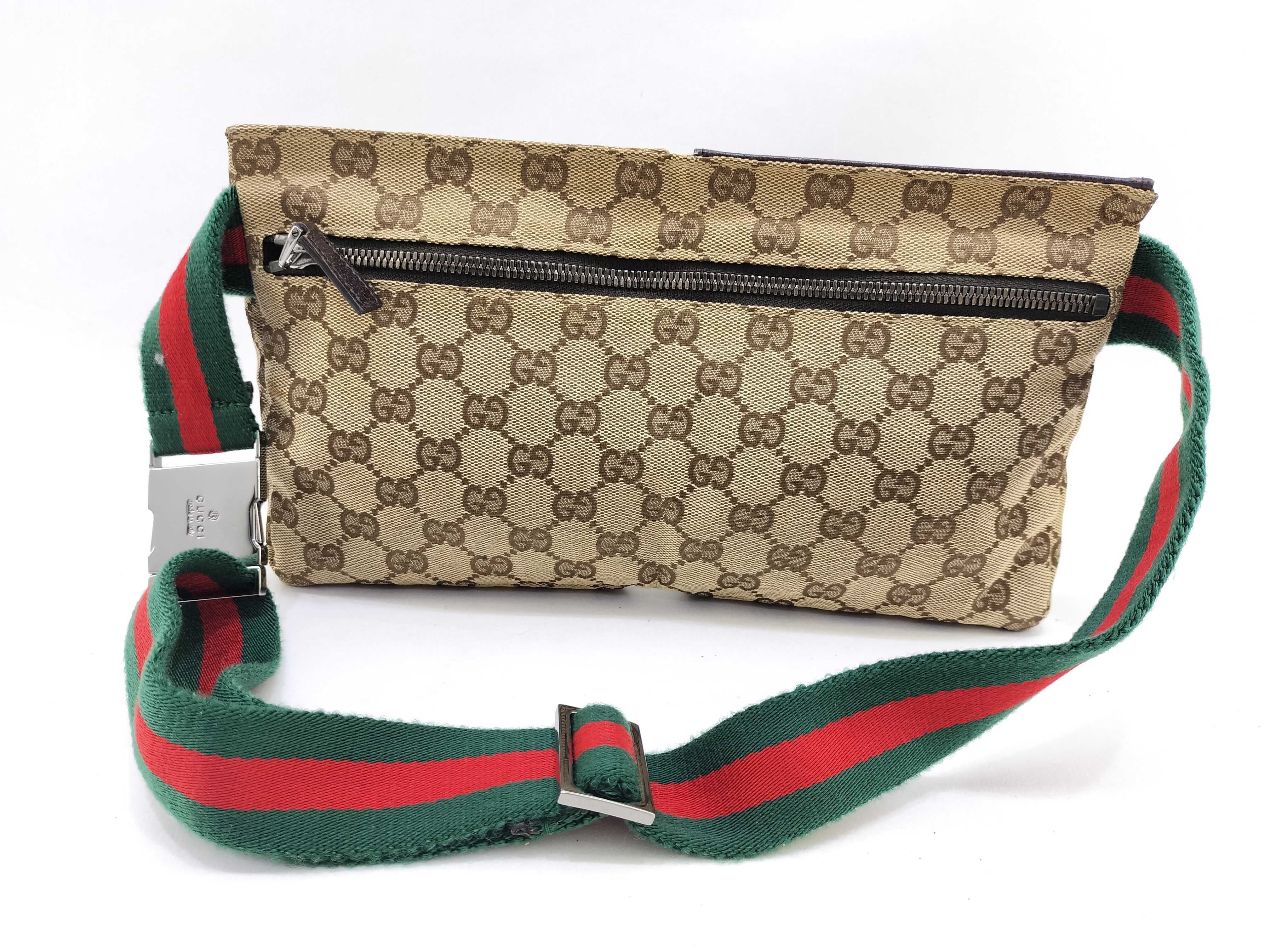 Gucci Waist Belt Bag GG Canvas Sherry Line 3188