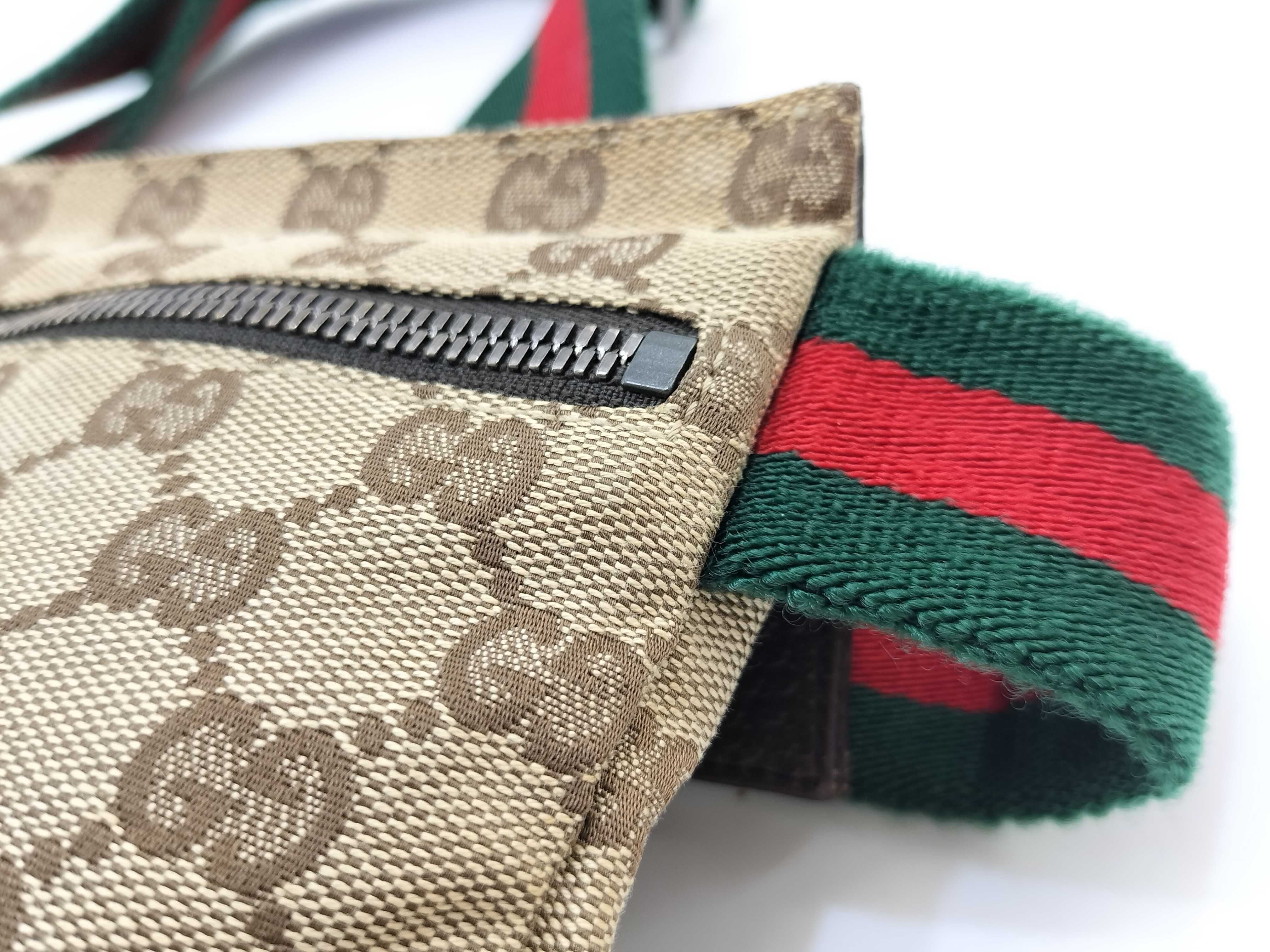 Gucci Waist Belt Bag GG Canvas Sherry Line 3188