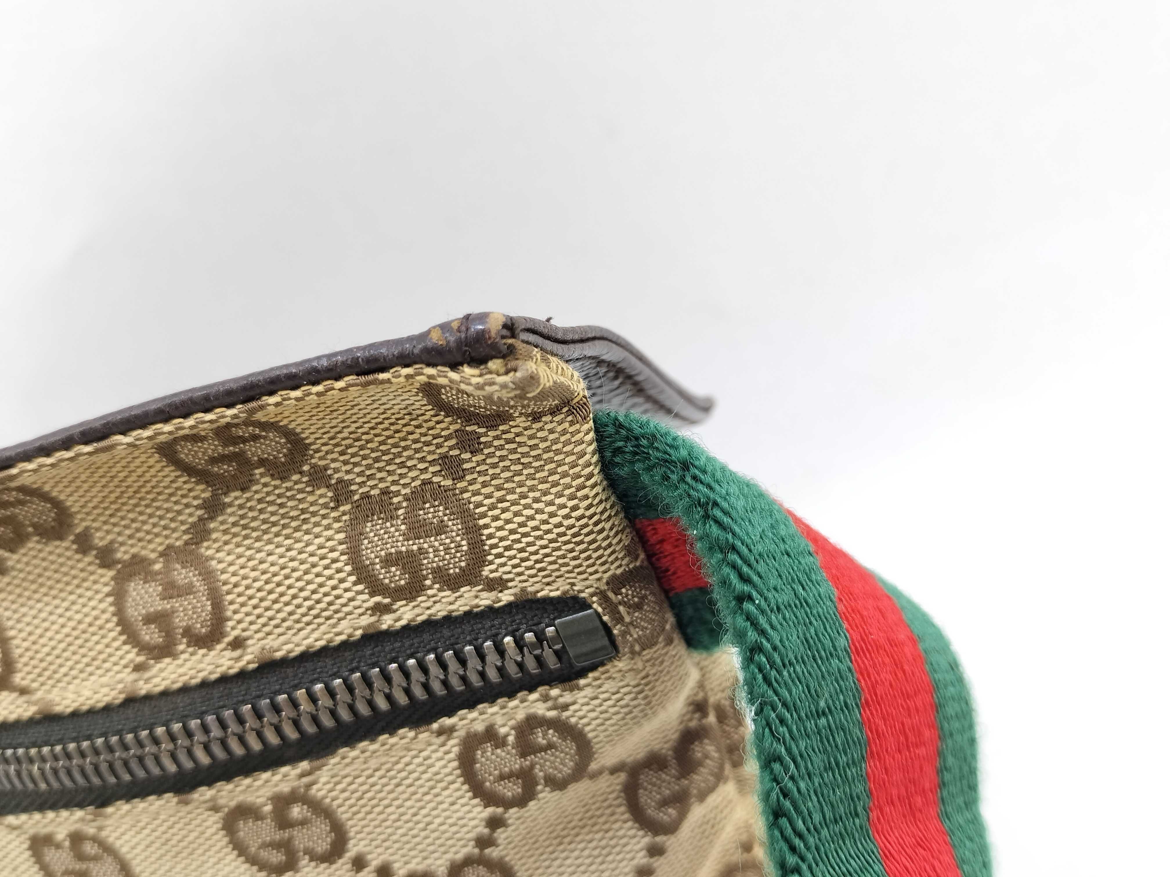Gucci Waist Belt Bag GG Canvas Sherry Line 3188