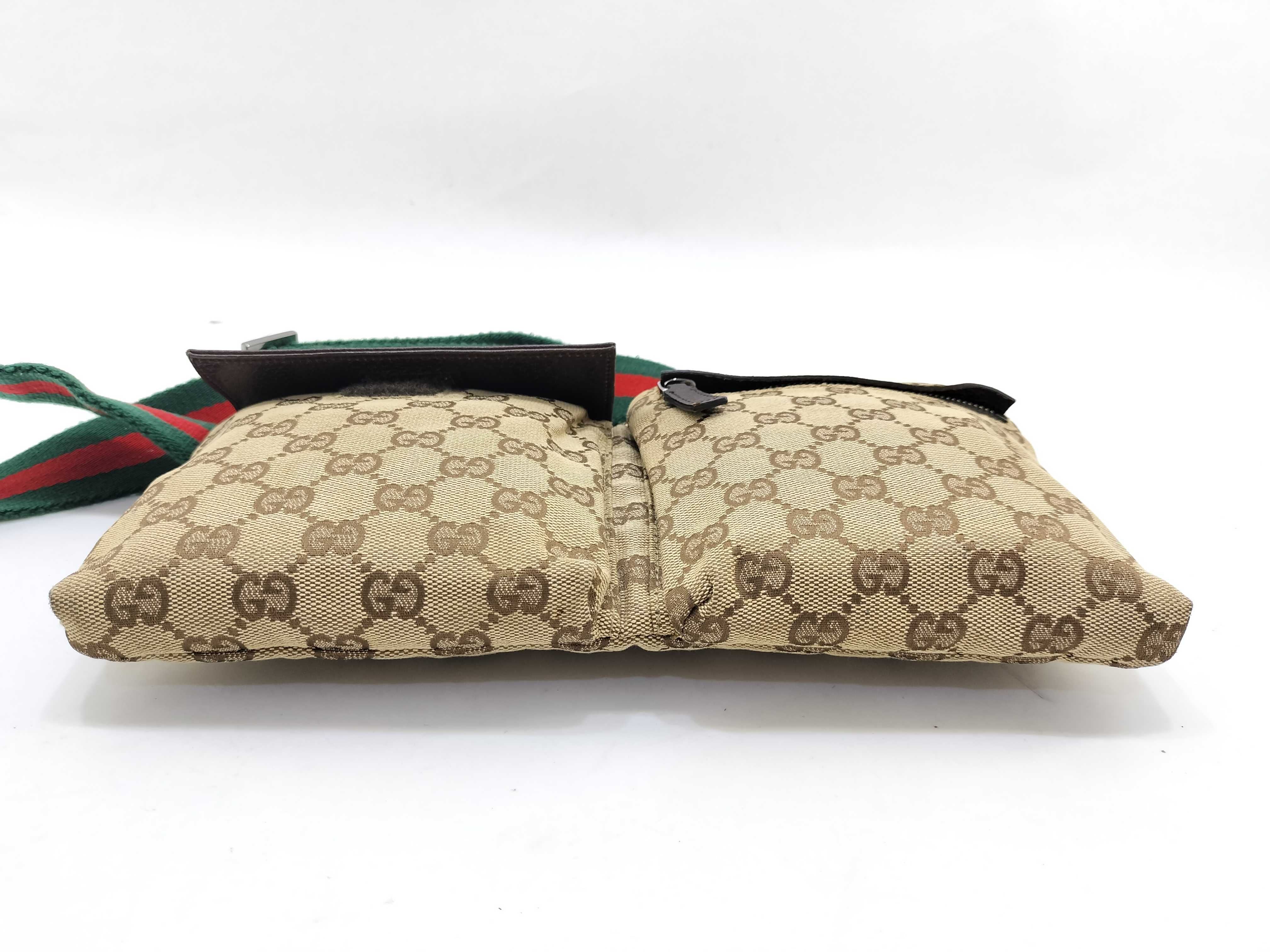 Gucci Waist Belt Bag GG Canvas Sherry Line 3188