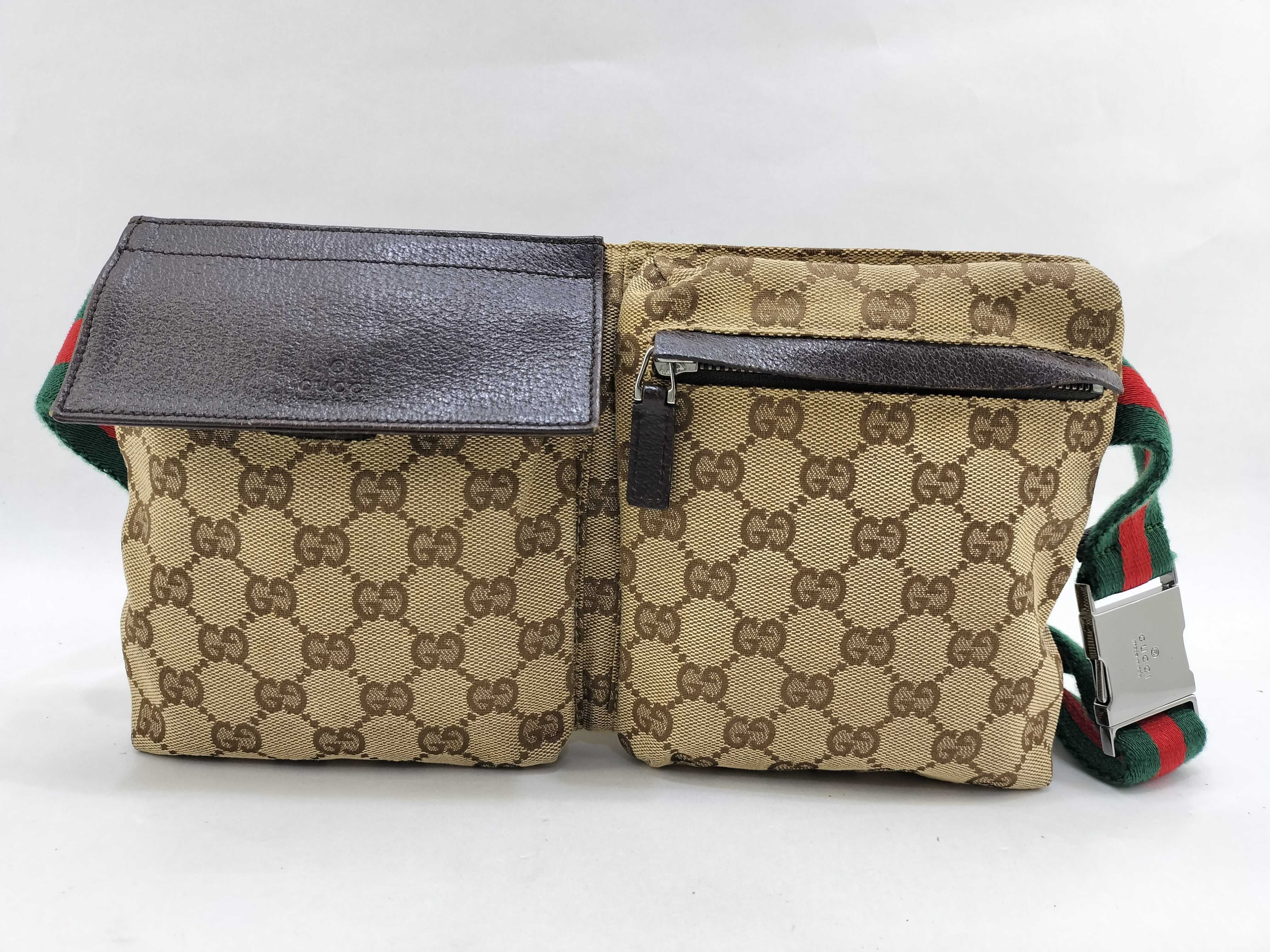 Gucci Waist Belt Bag GG Canvas Sherry Line 3188
