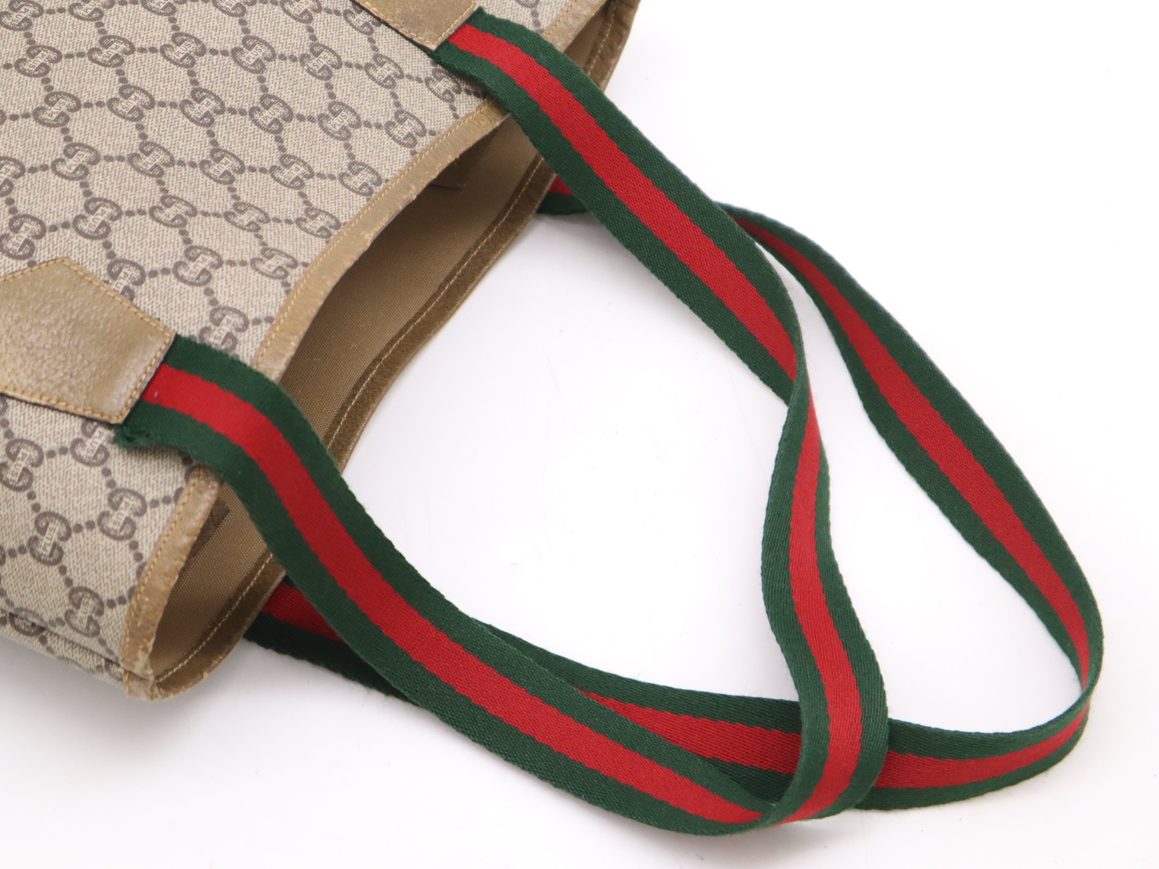 Gucci Vintage Shopper Tote GG Plus Supreme Sherry Line 3194