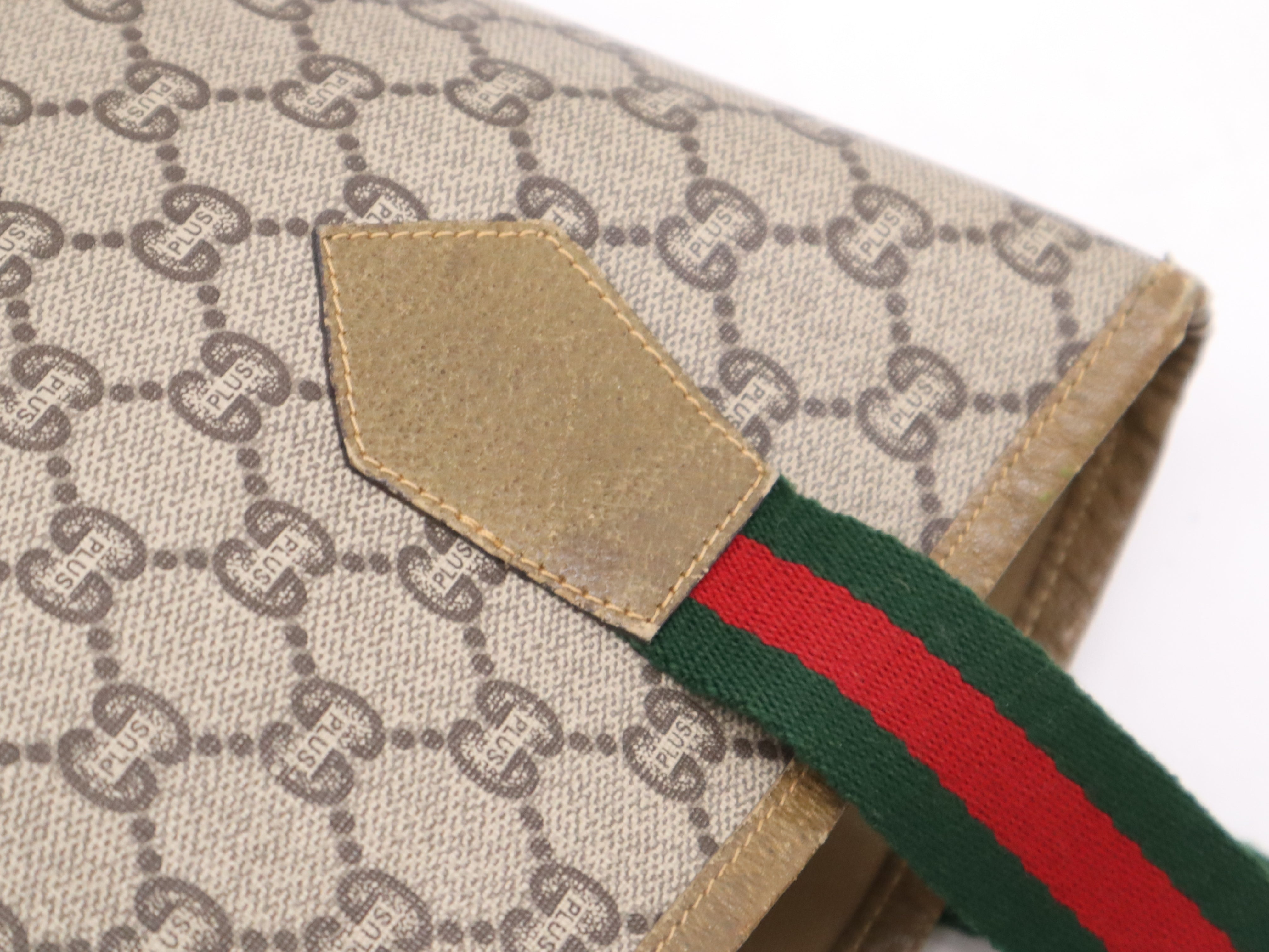 Gucci Vintage Shopper Tote GG Plus Supreme Sherry Line 3194