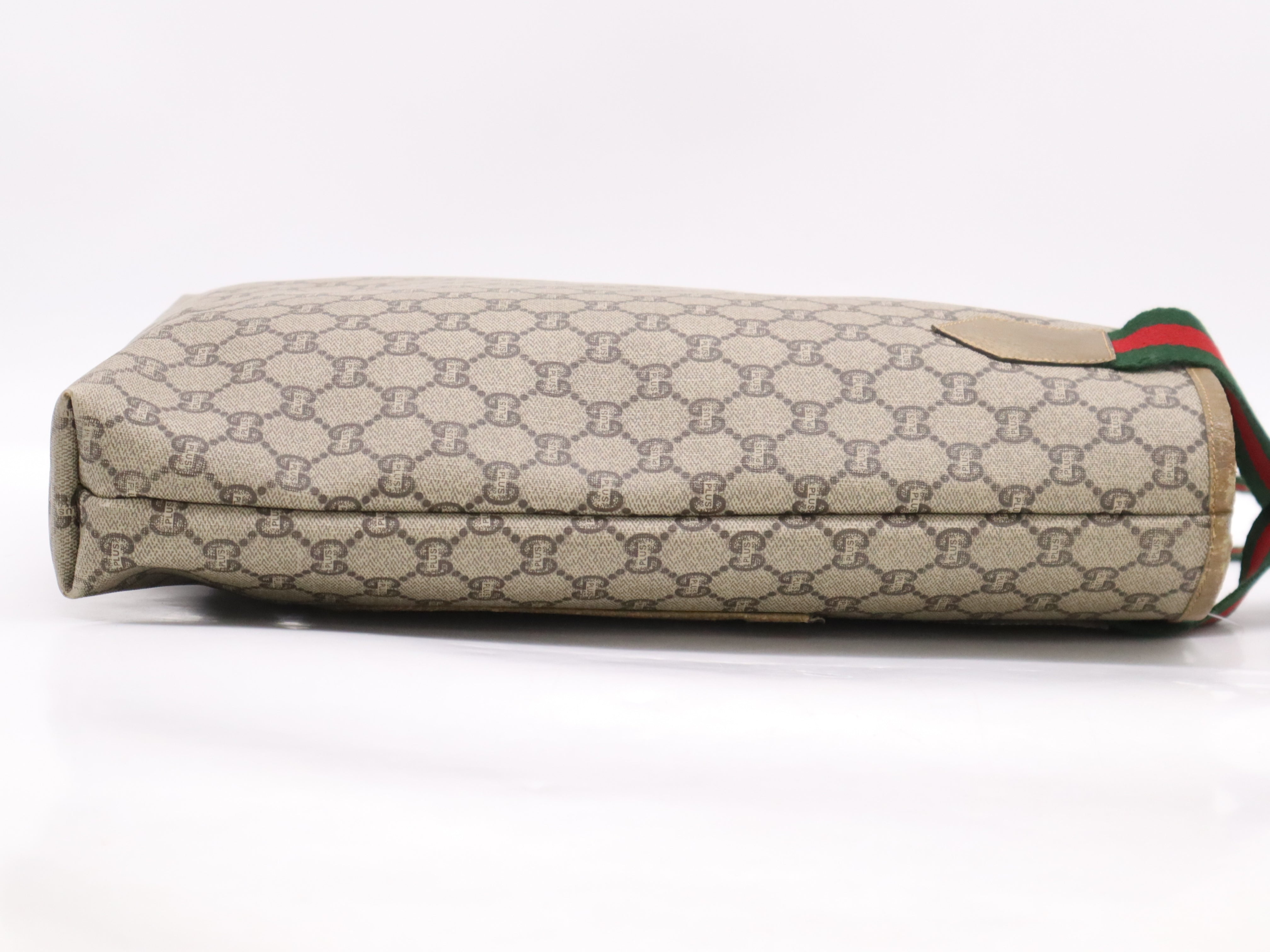 Gucci Vintage Shopper Tote GG Plus Supreme Sherry Line 3194