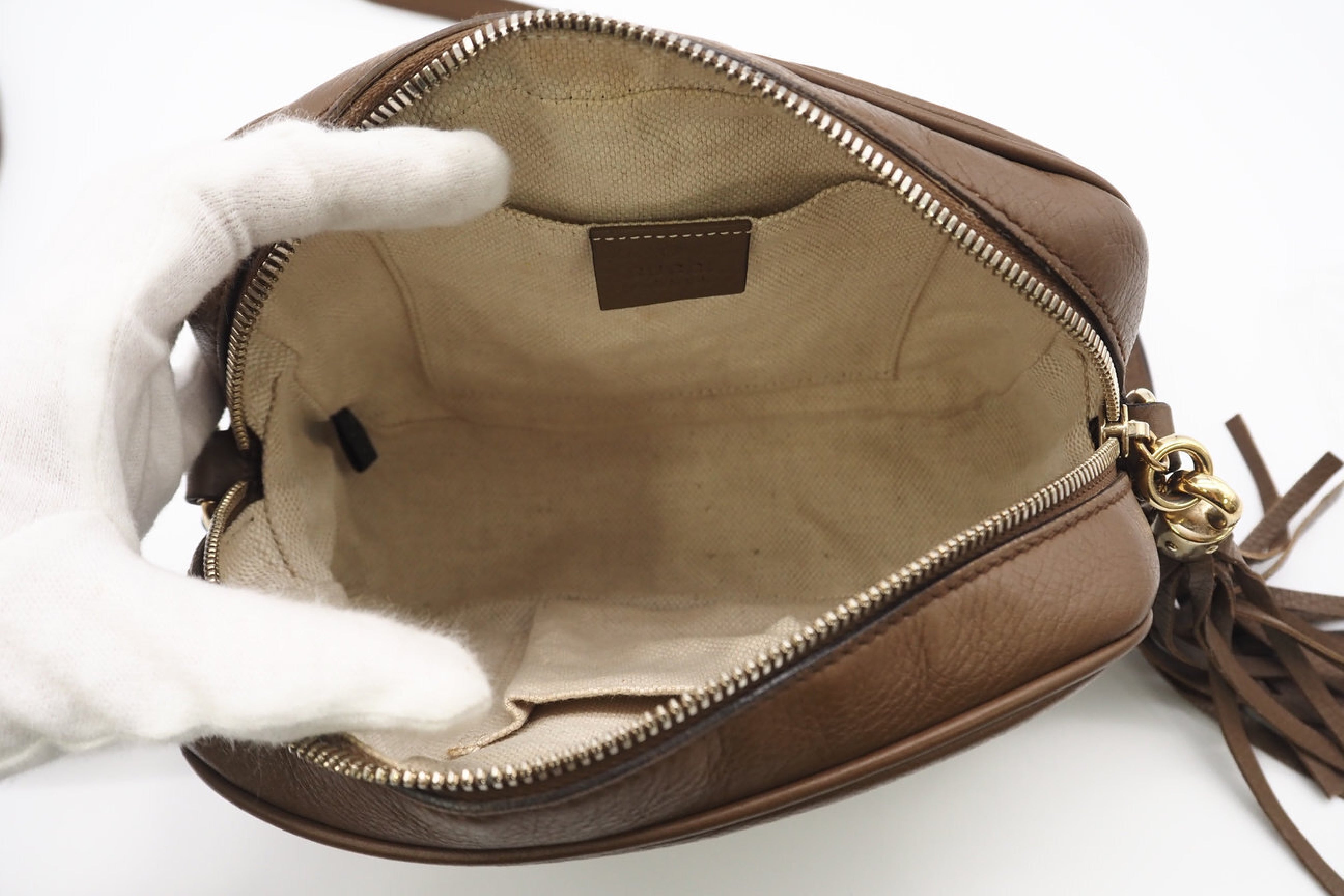 Gucci Soho Disco Crossbody Brown 3222