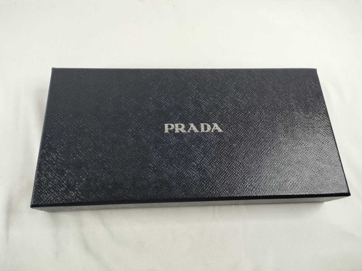 Prada Driving Gloves Black Leather w/ Box 3196