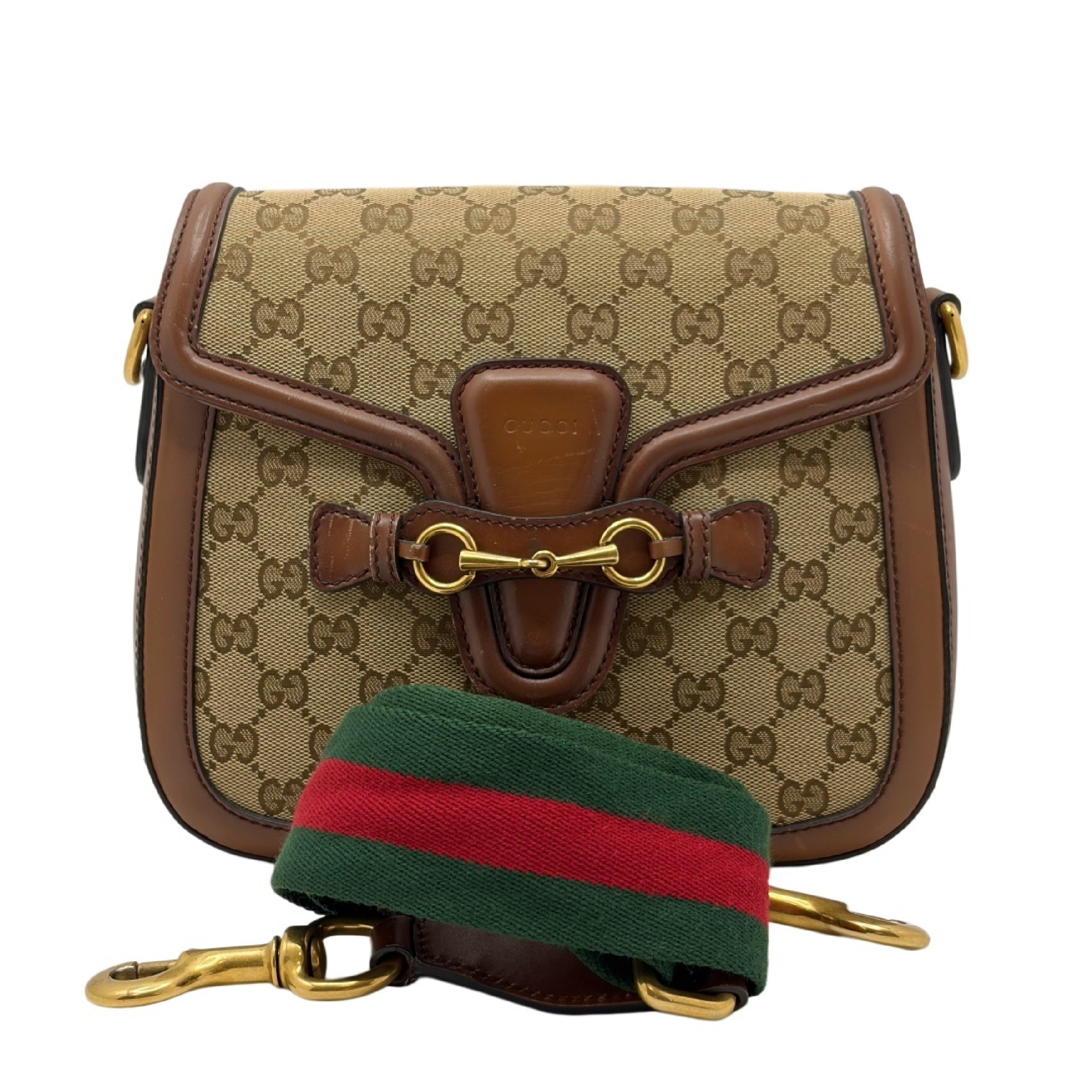 Gucci Horsebit 1955 Shoulder Bag GG Sherry Line 3223