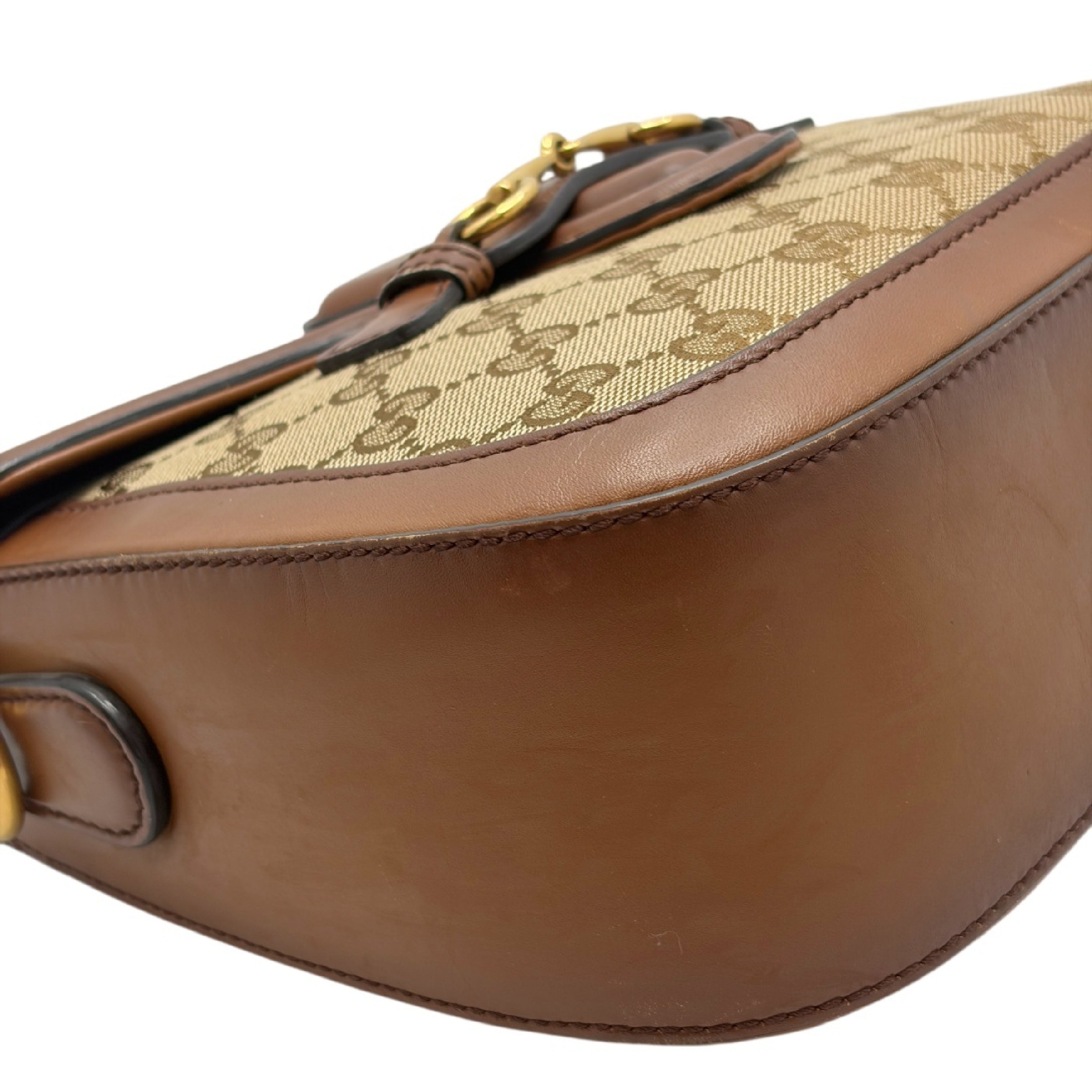 Gucci Horsebit 1955 Shoulder Bag GG Sherry Line 3223