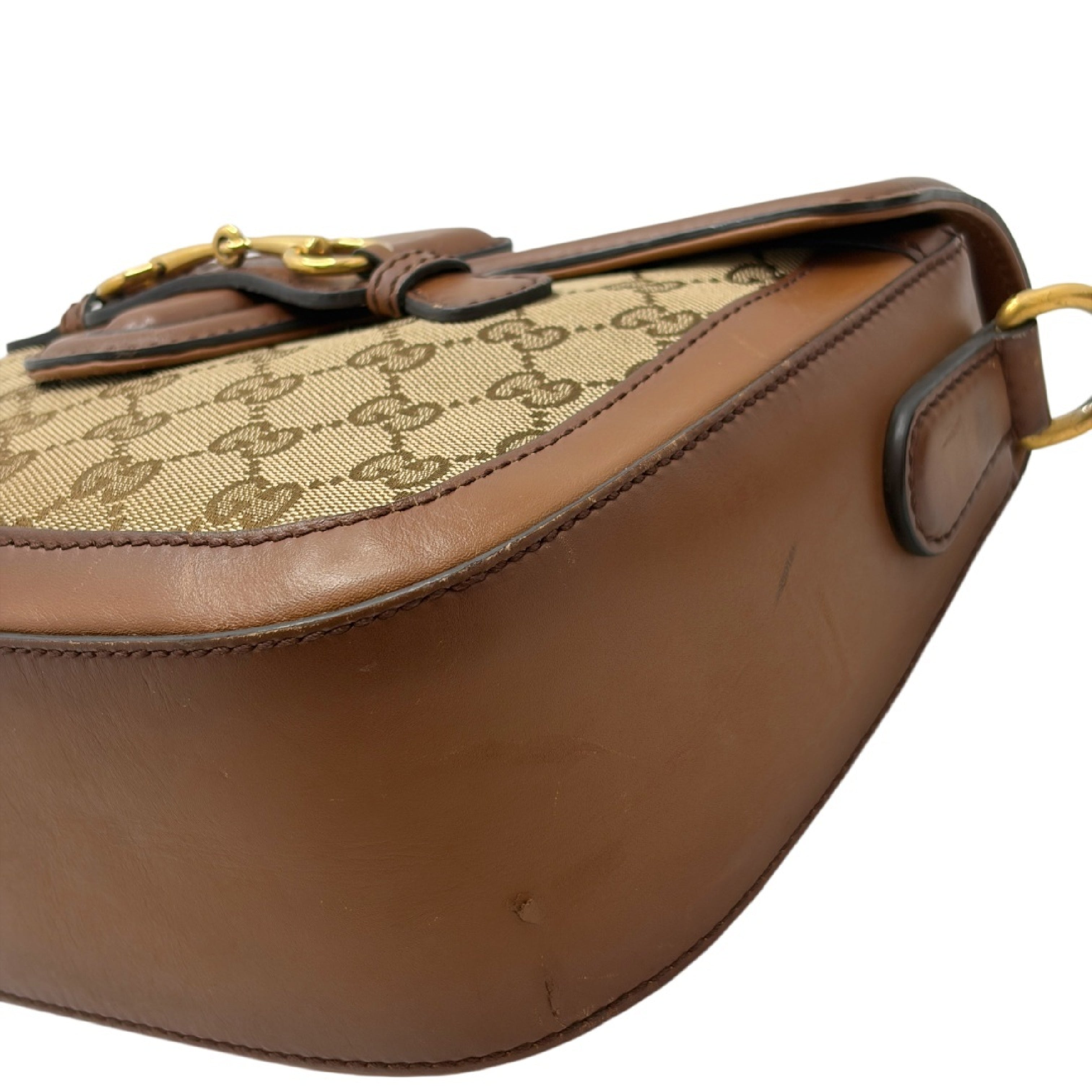 Gucci Horsebit 1955 Shoulder Bag GG Sherry Line 3223
