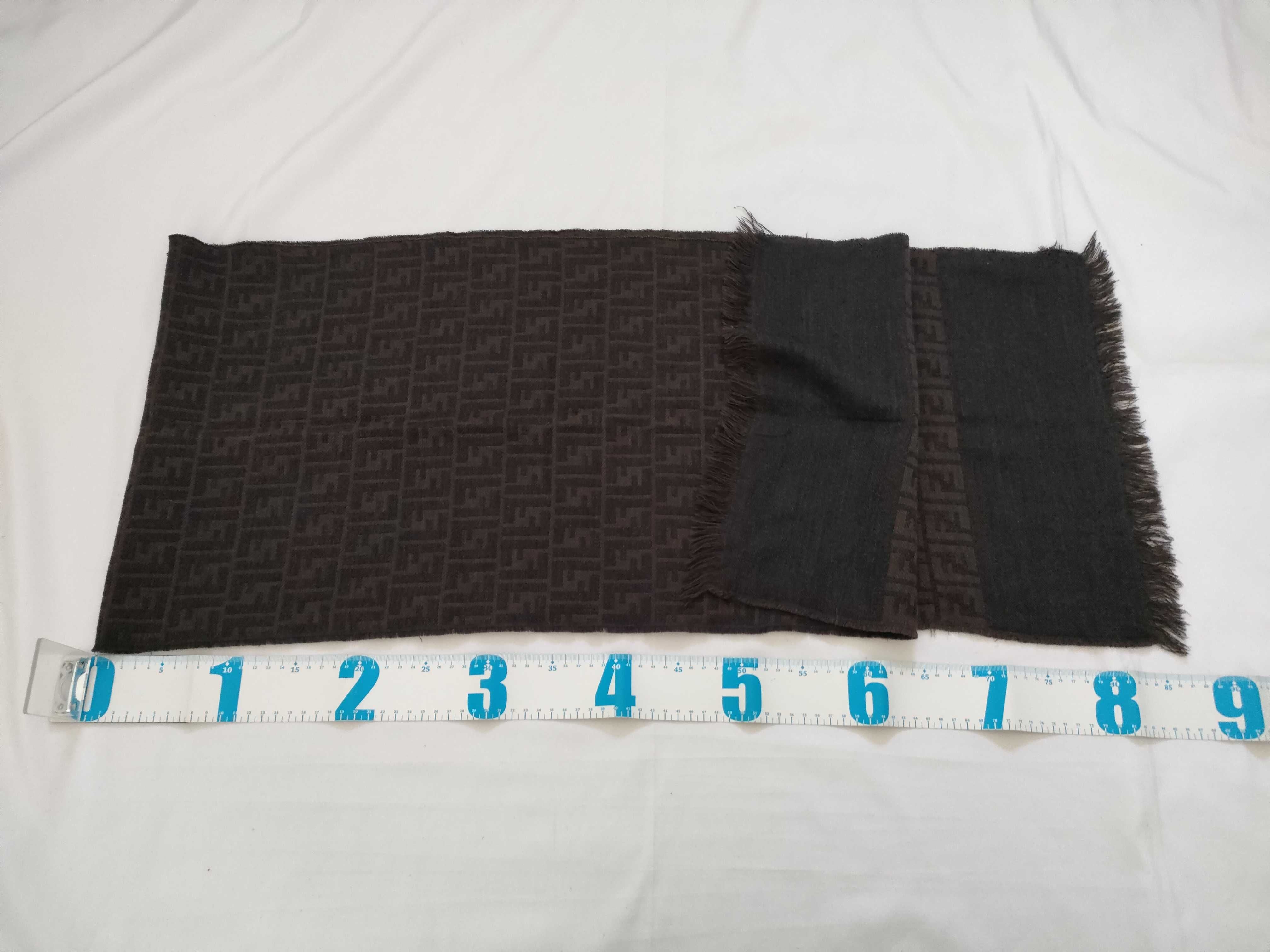 Fendi Zucca Wool Scarf Brown 3238
