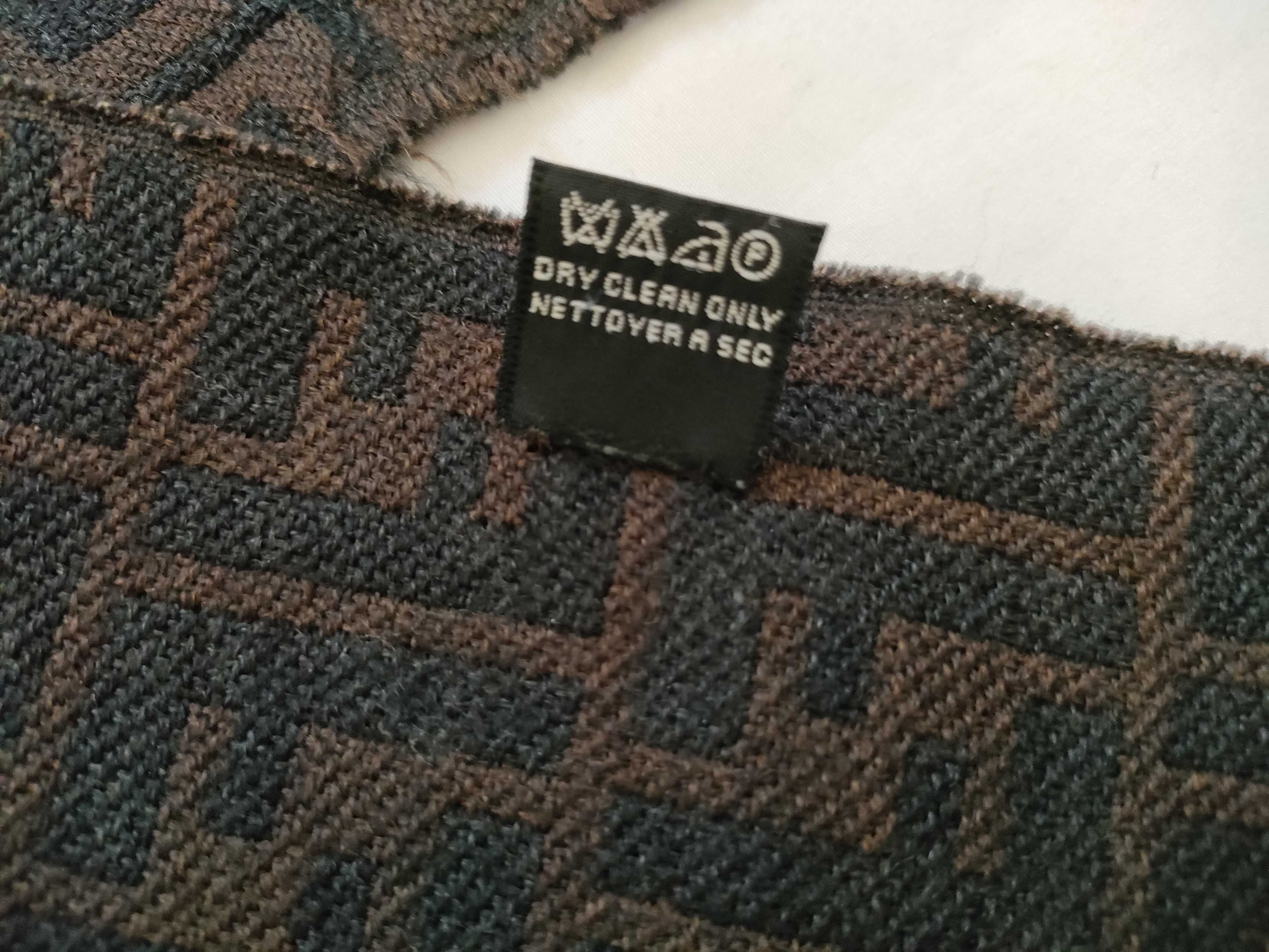 Fendi Zucca Wool Scarf Brown 3238