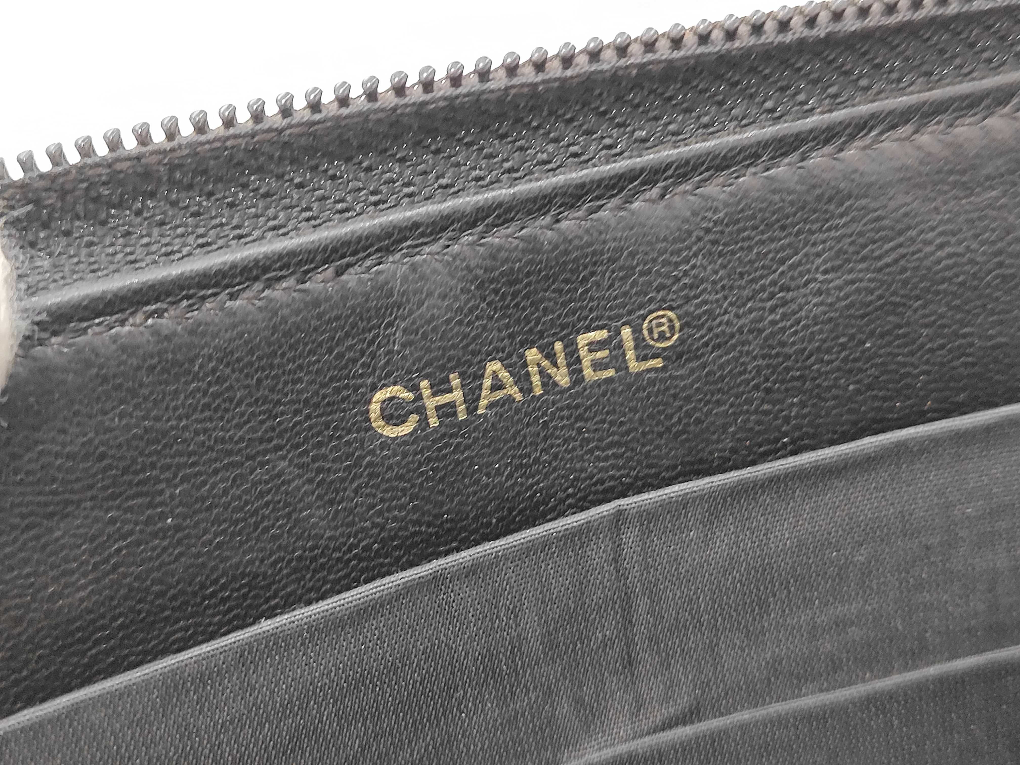 Chanel Zippy Wallet Black Caviar Leather 3292