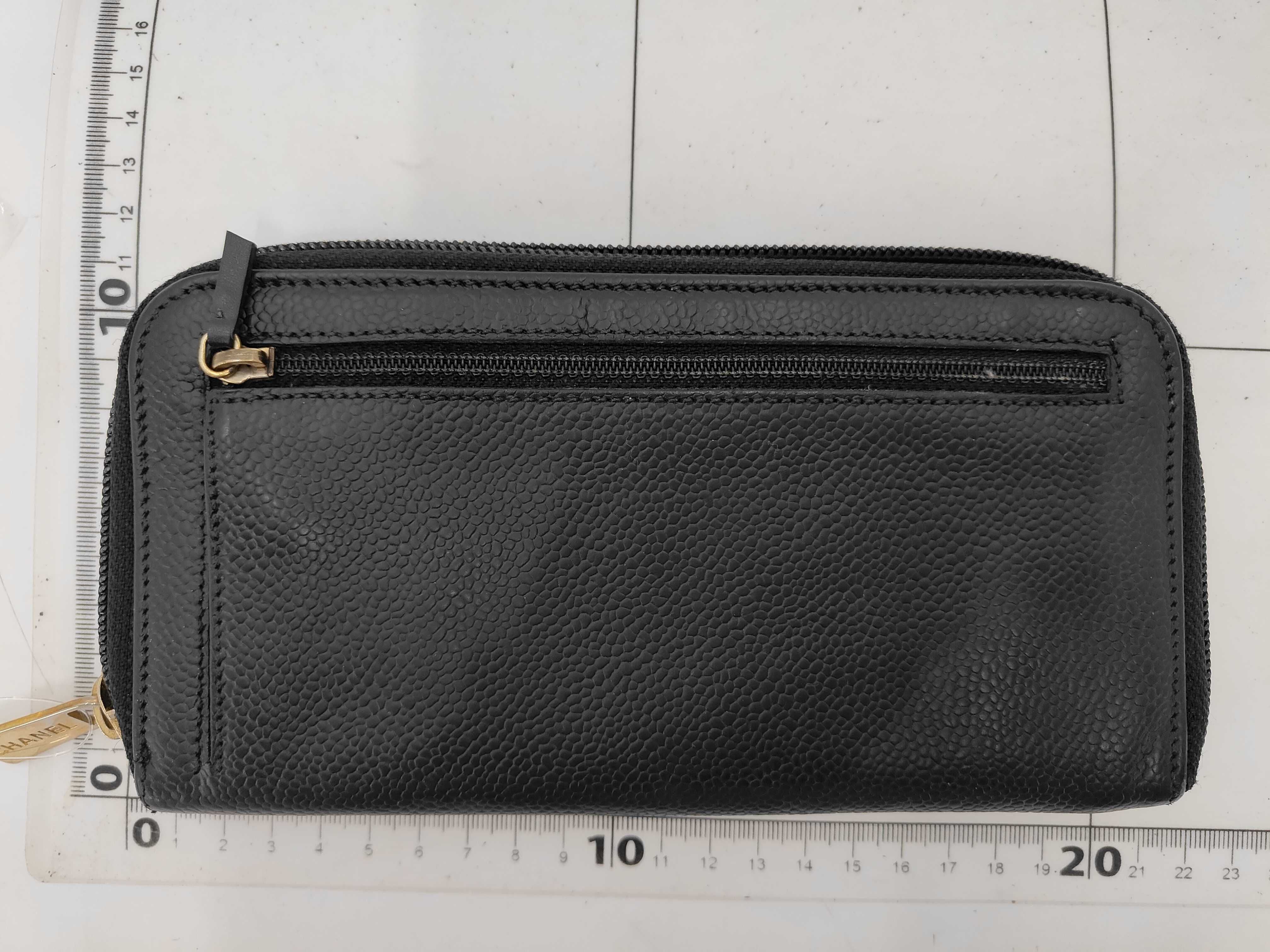 Chanel Zippy Wallet Black Caviar Leather 3292