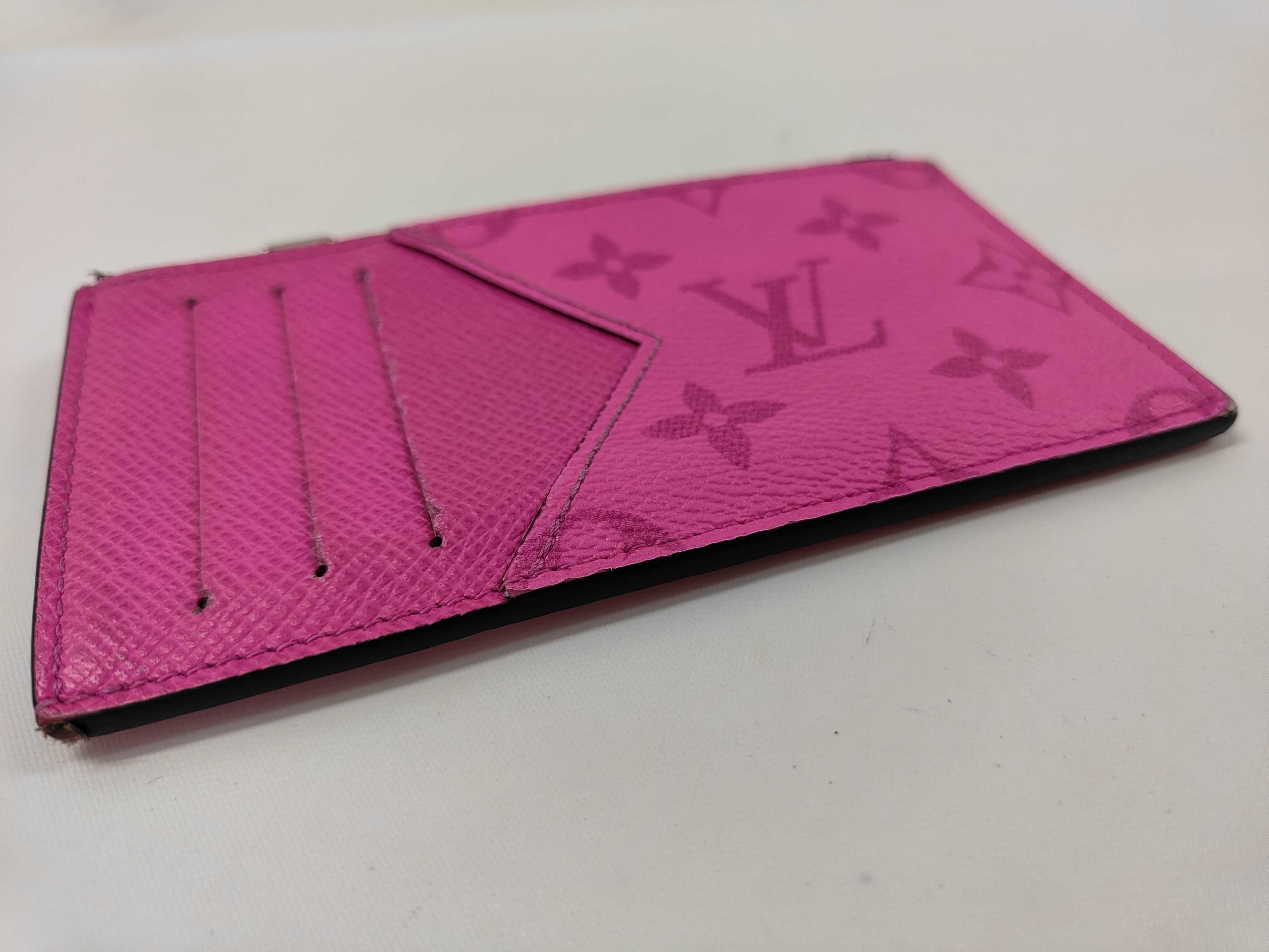 Louis Vuitton Louis Vuitton Coin Card Holder Pink Taigarama 3284