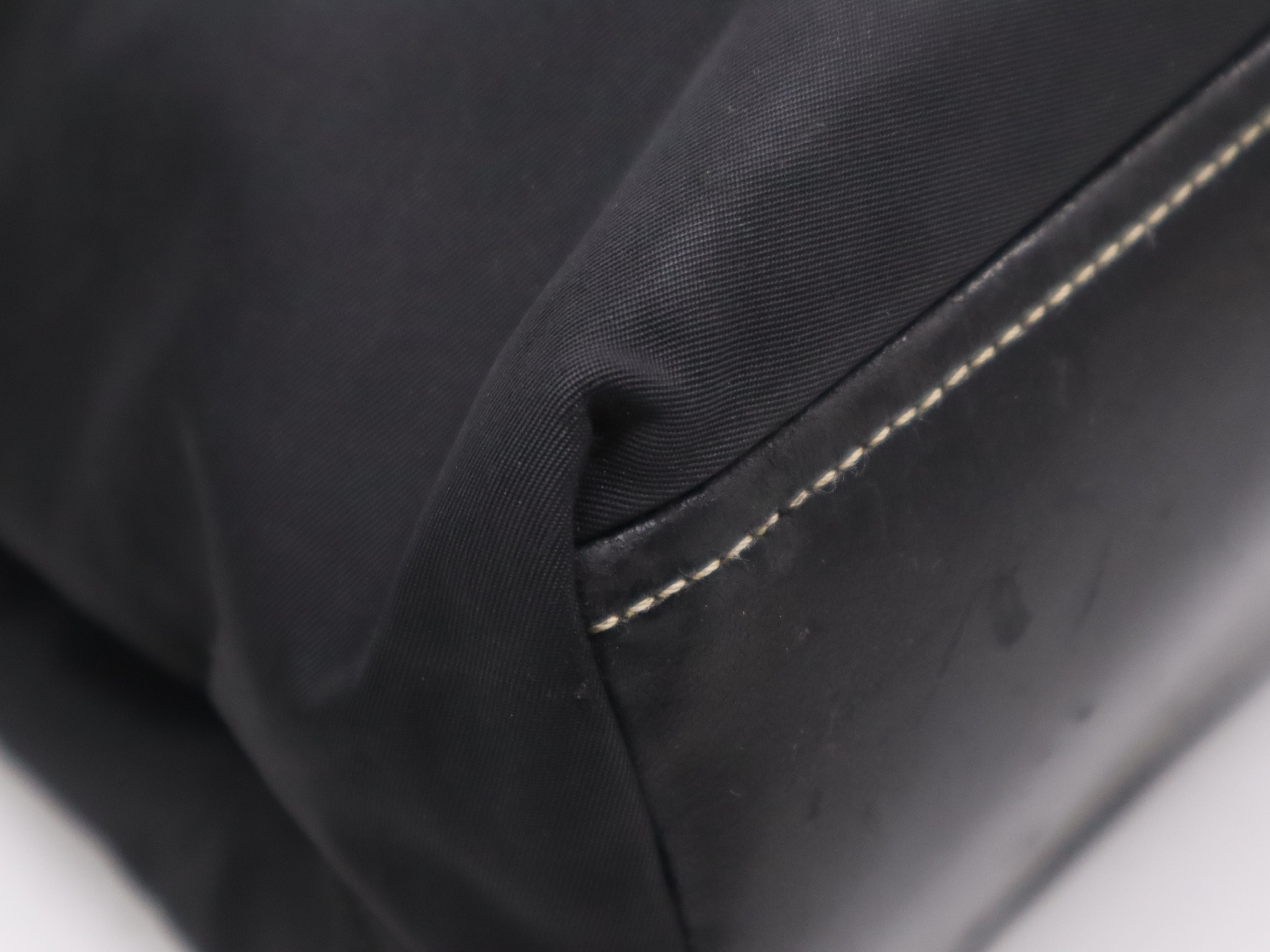 Prada Nylon Logo Tote Bag Black 3308