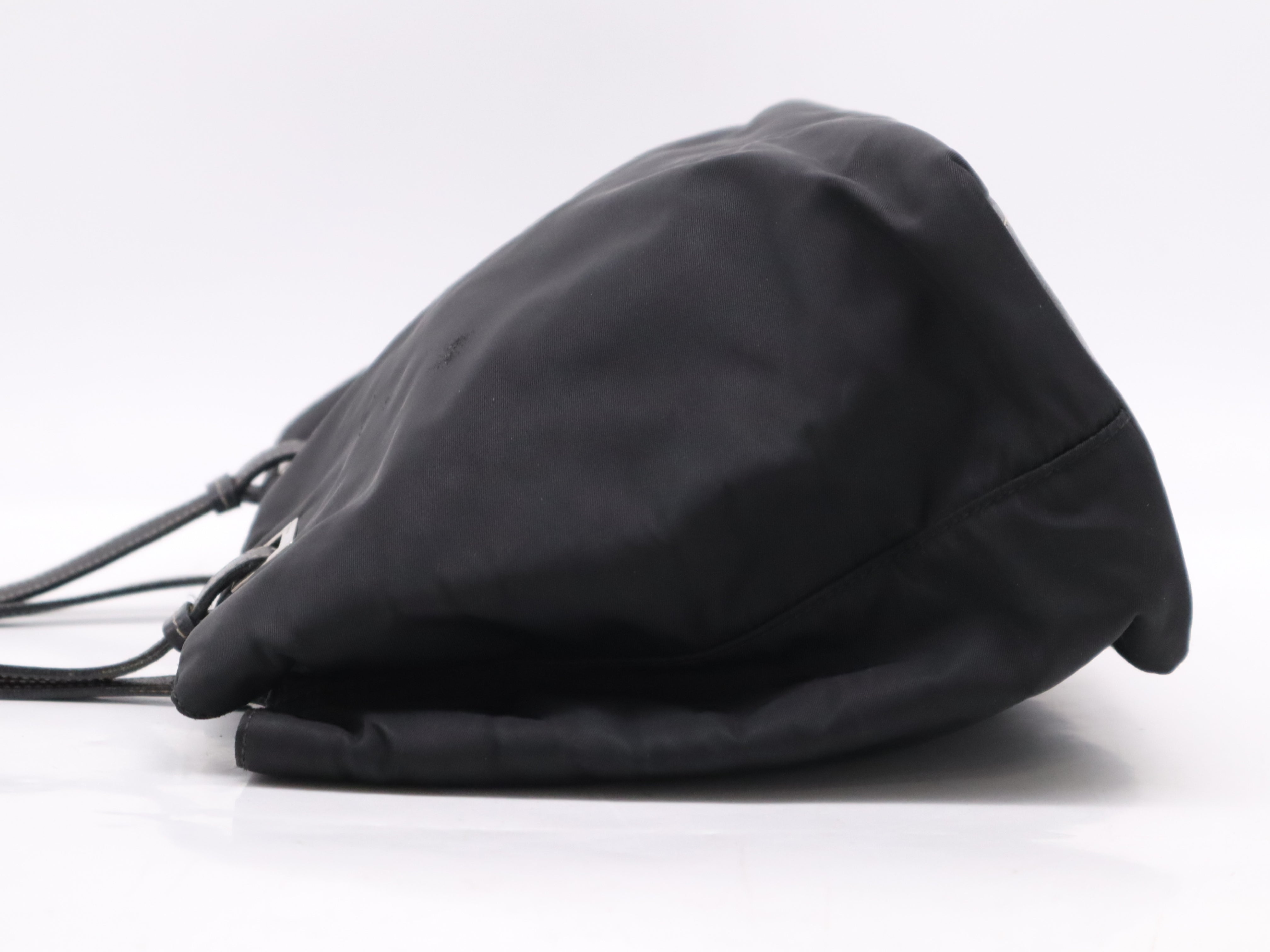 Prada Nylon Logo Tote Bag Black 3308