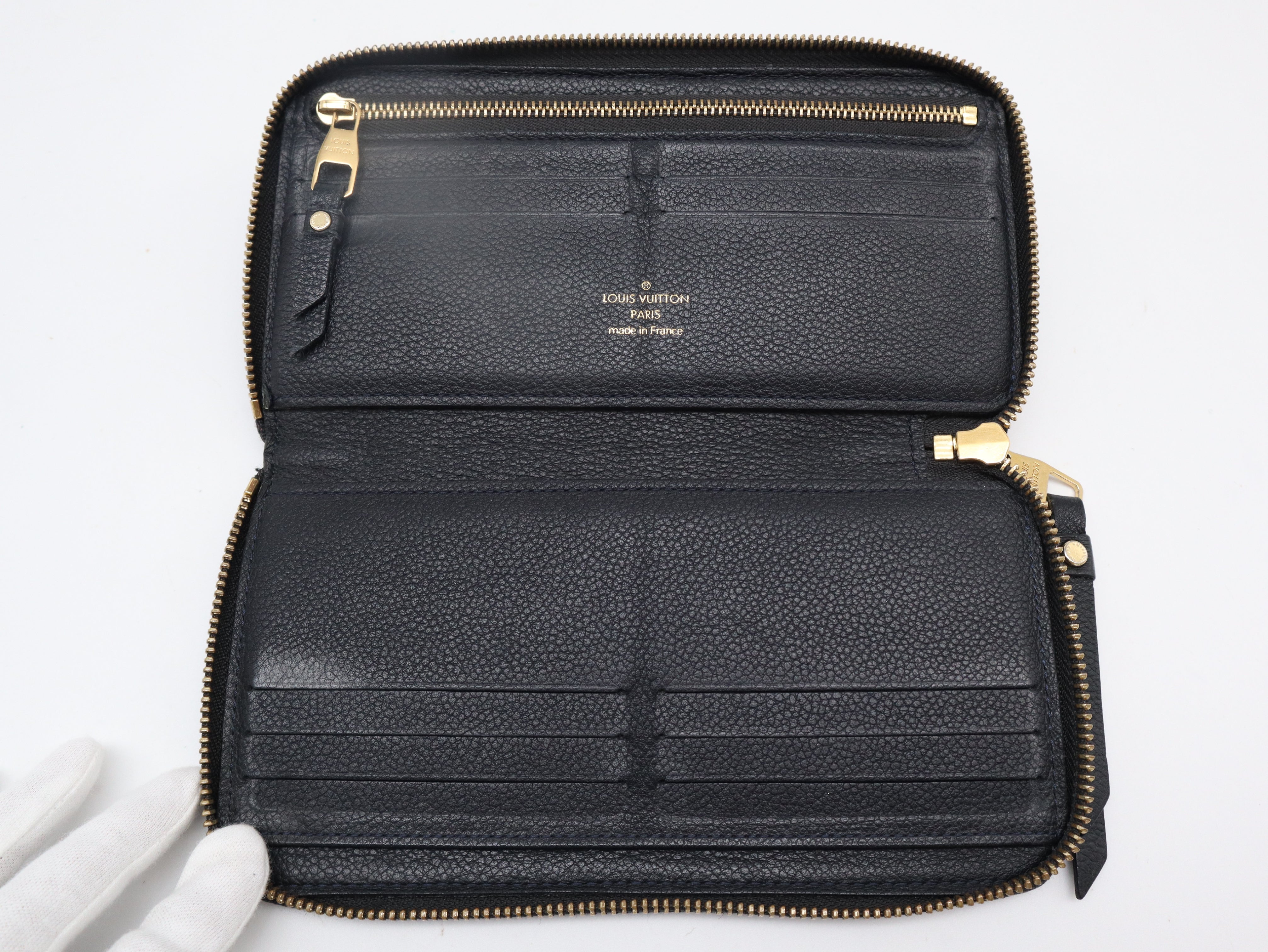 Louis Vuitton Zippy Secret Wallet Black Empreinte 3294