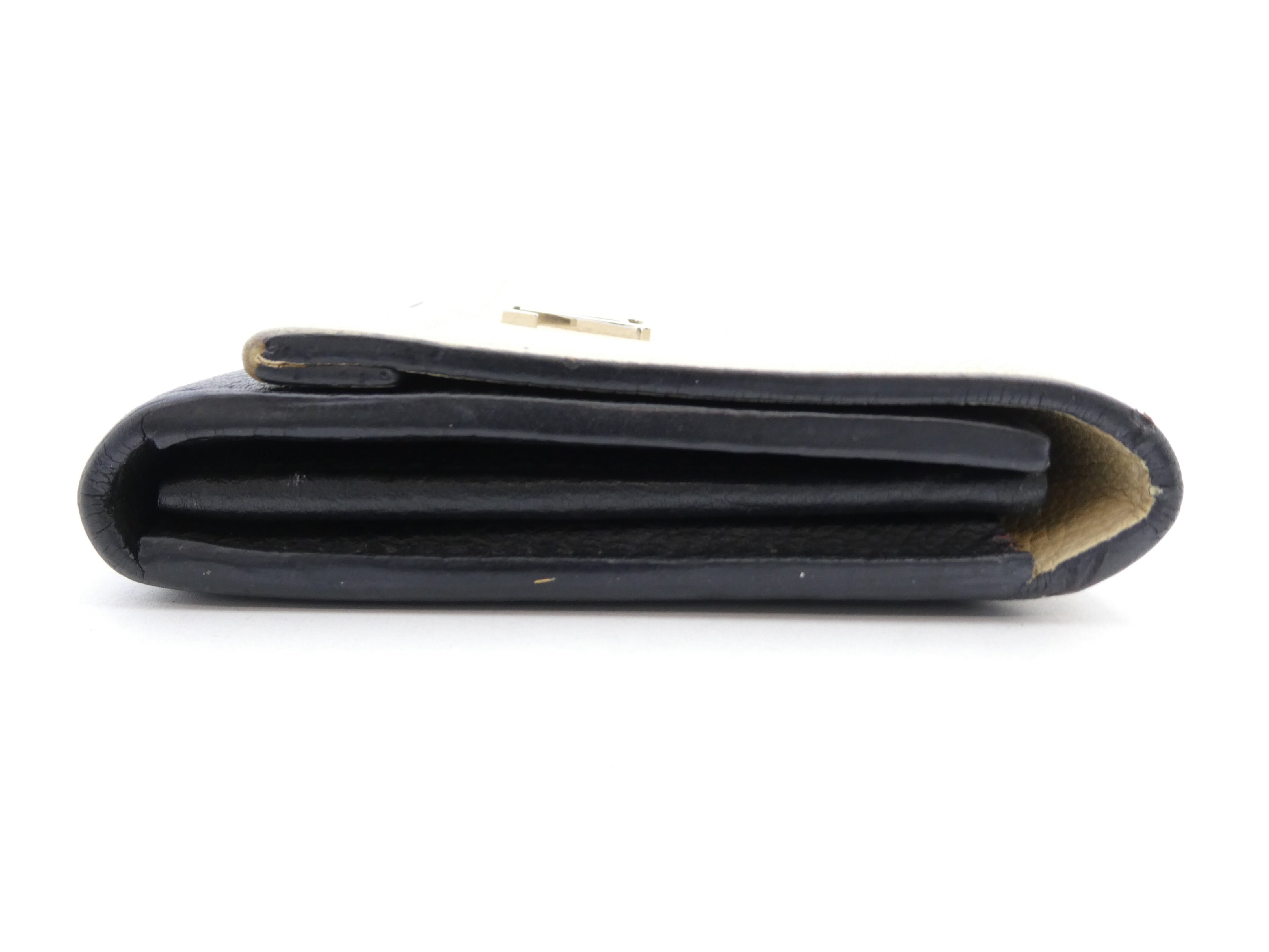 Louis Vuitton Lockme Wallet Black Beige Bicolor Leather 3299