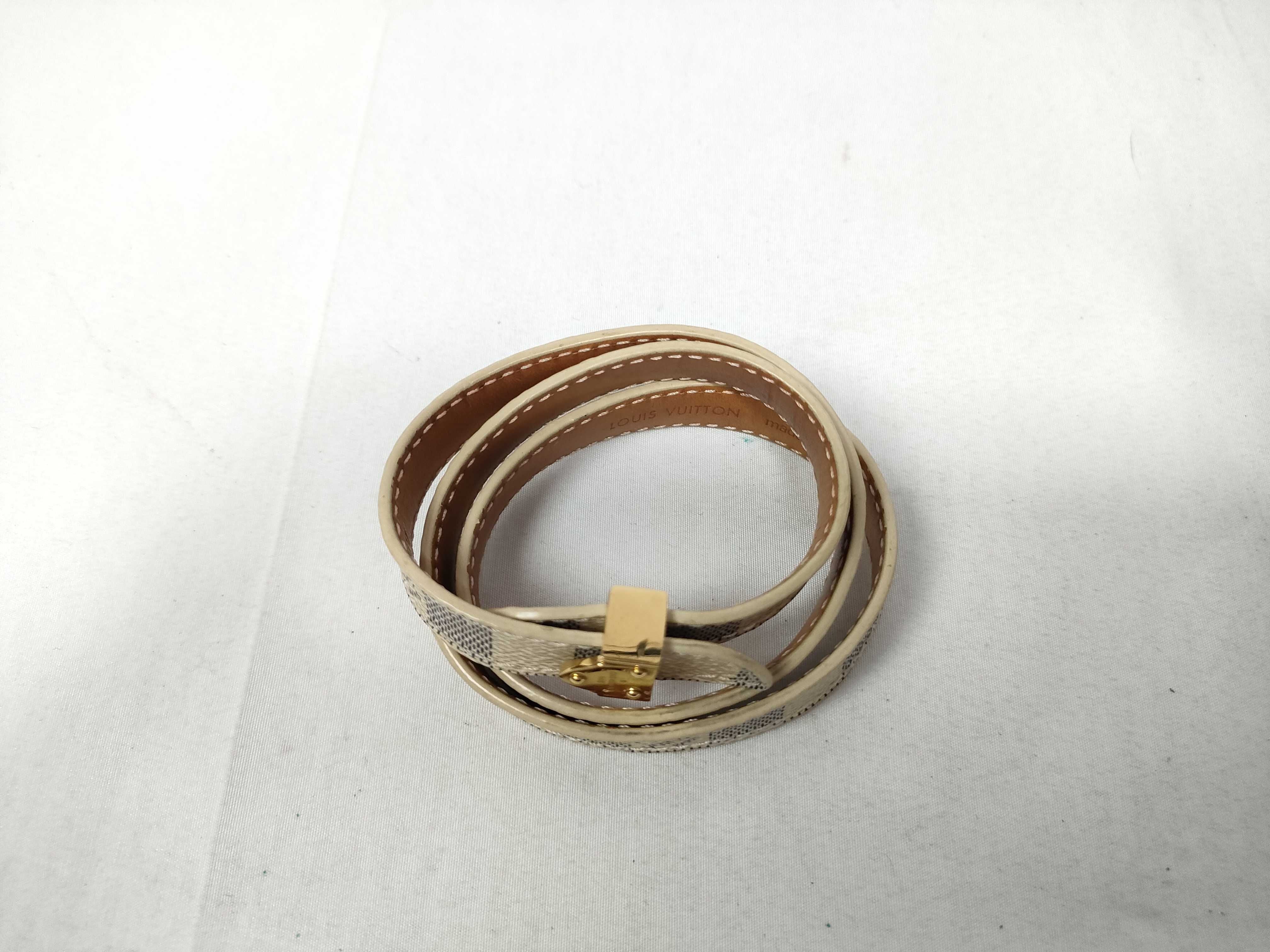 Louis Vuitton Box It Double Wrap Bracelet Damier Azur 3418