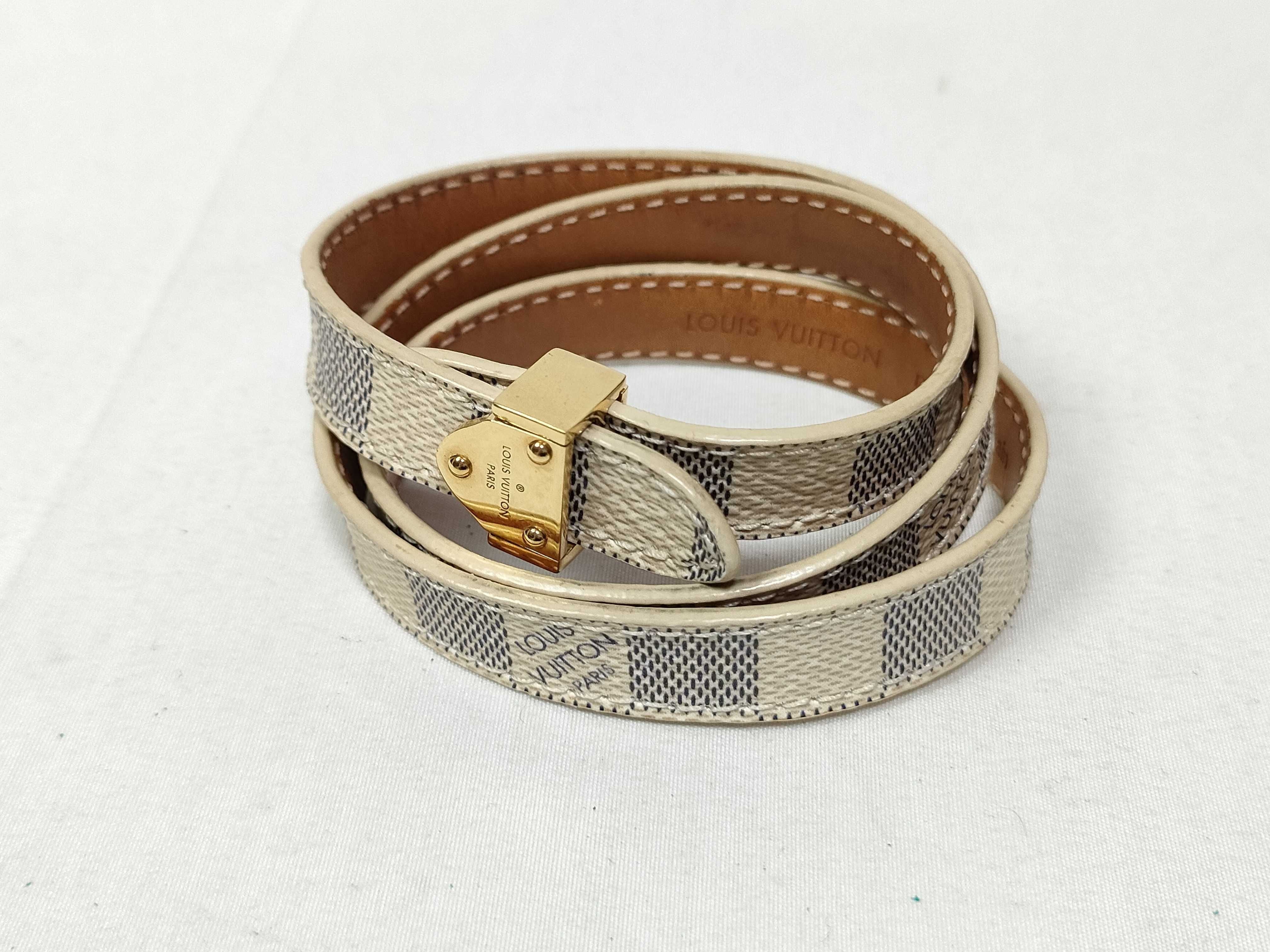 Louis Vuitton Box It Double Wrap Bracelet Damier Azur 3418