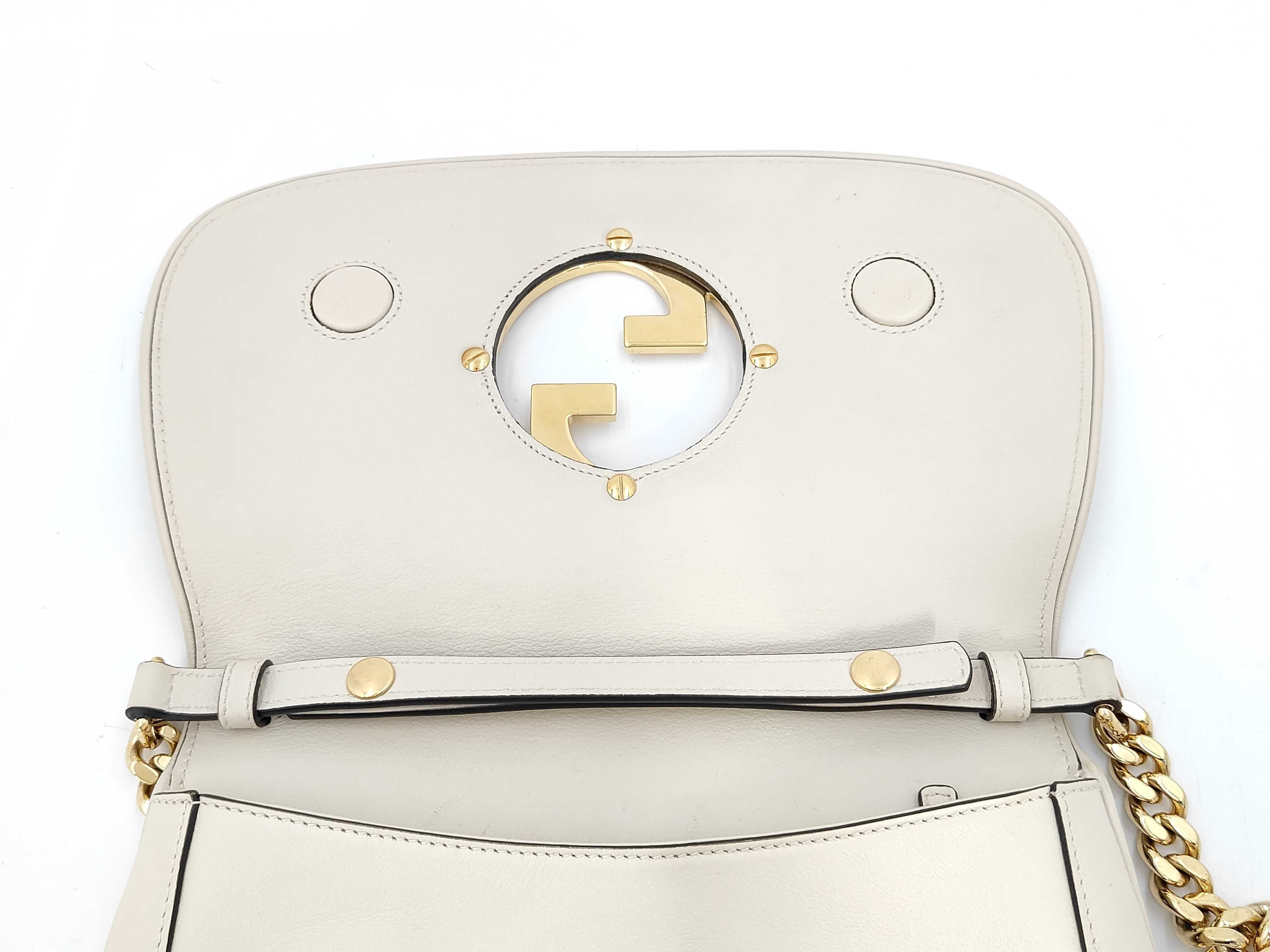 Gucci Blondie Shoulder Bag Beige Leather 3429