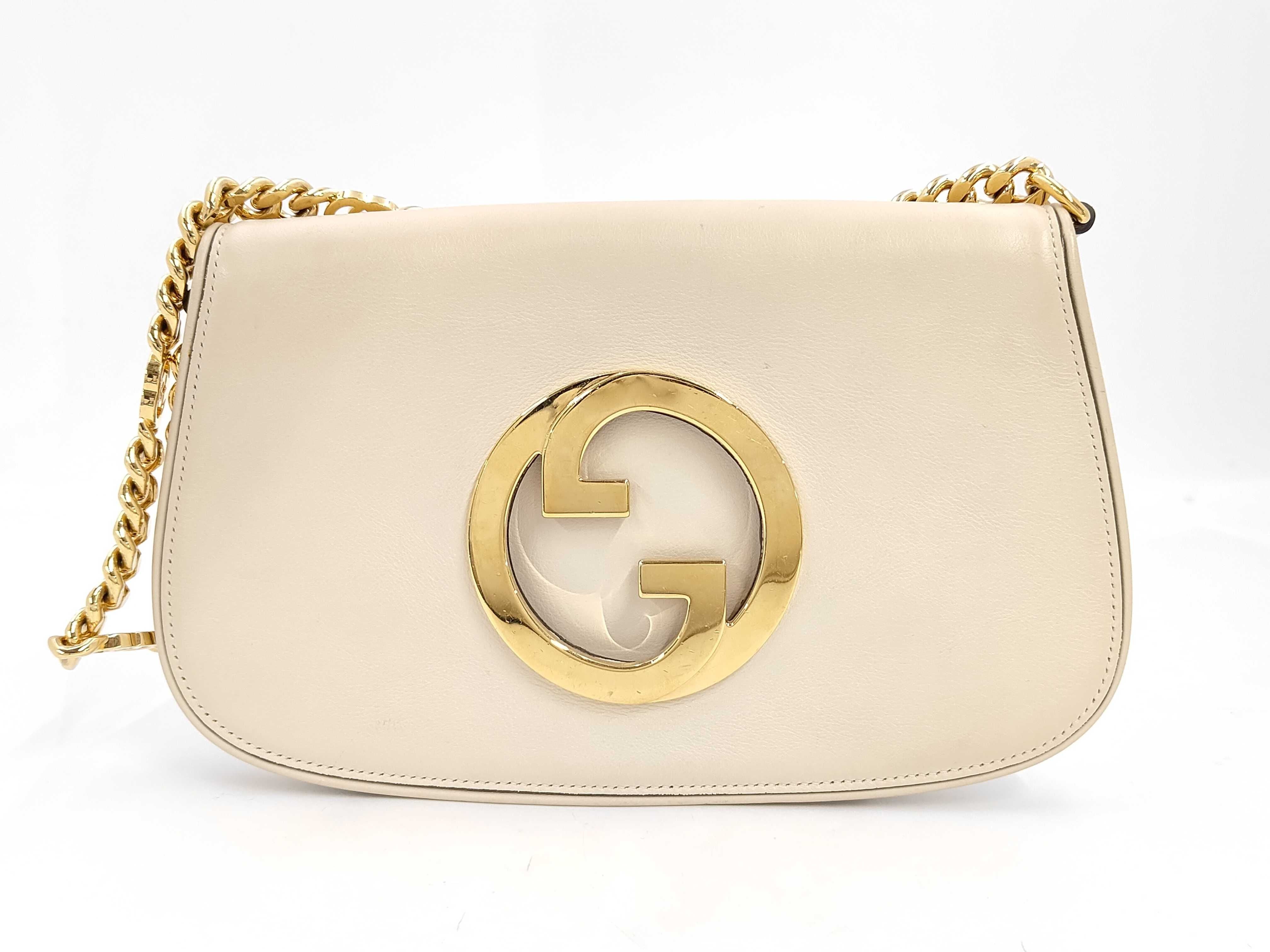 Gucci Blondie Shoulder Bag Beige Leather 3429