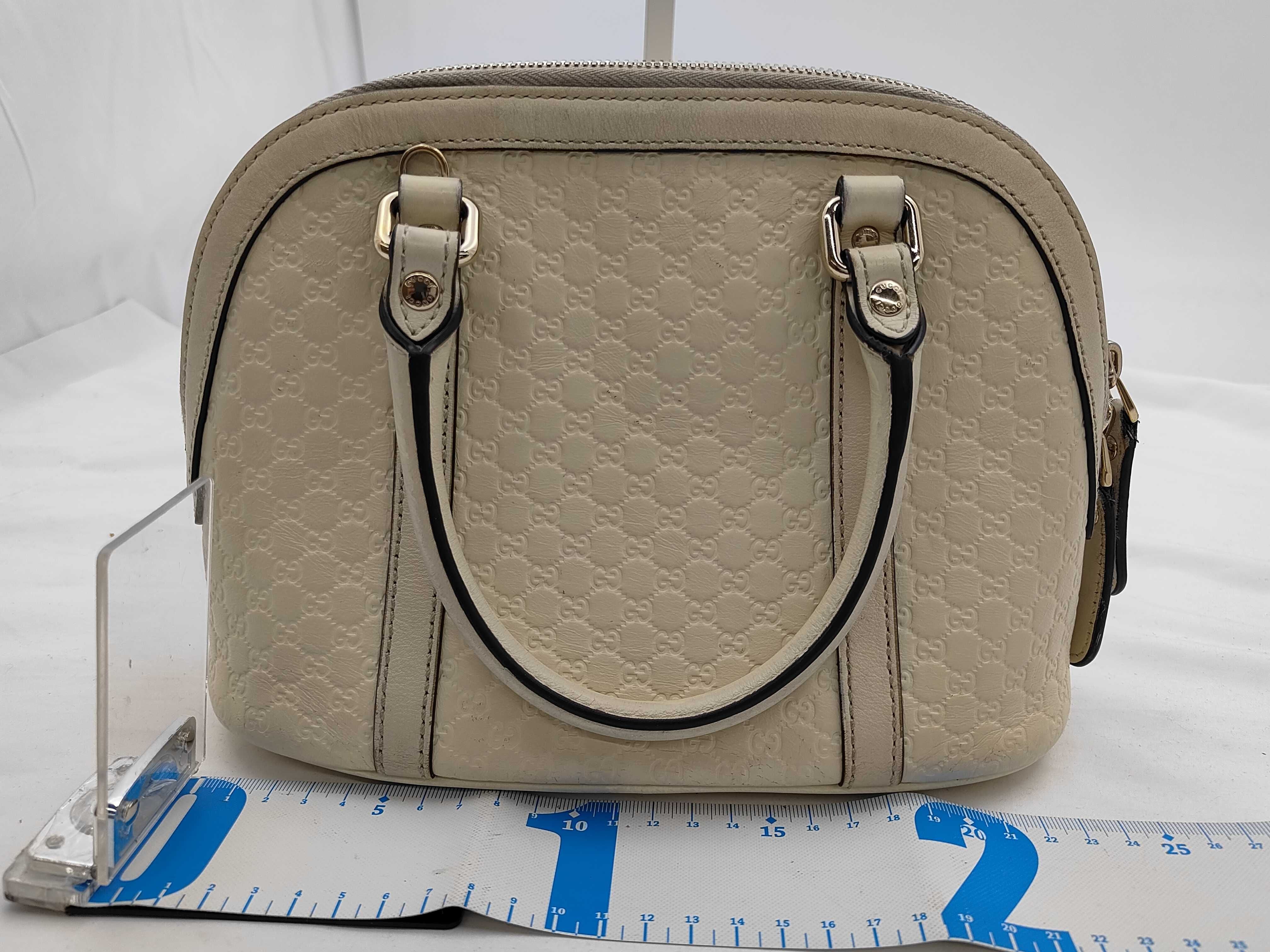 Gucci Mini Dome Shoulder Bag Cream Microguccissima 3430