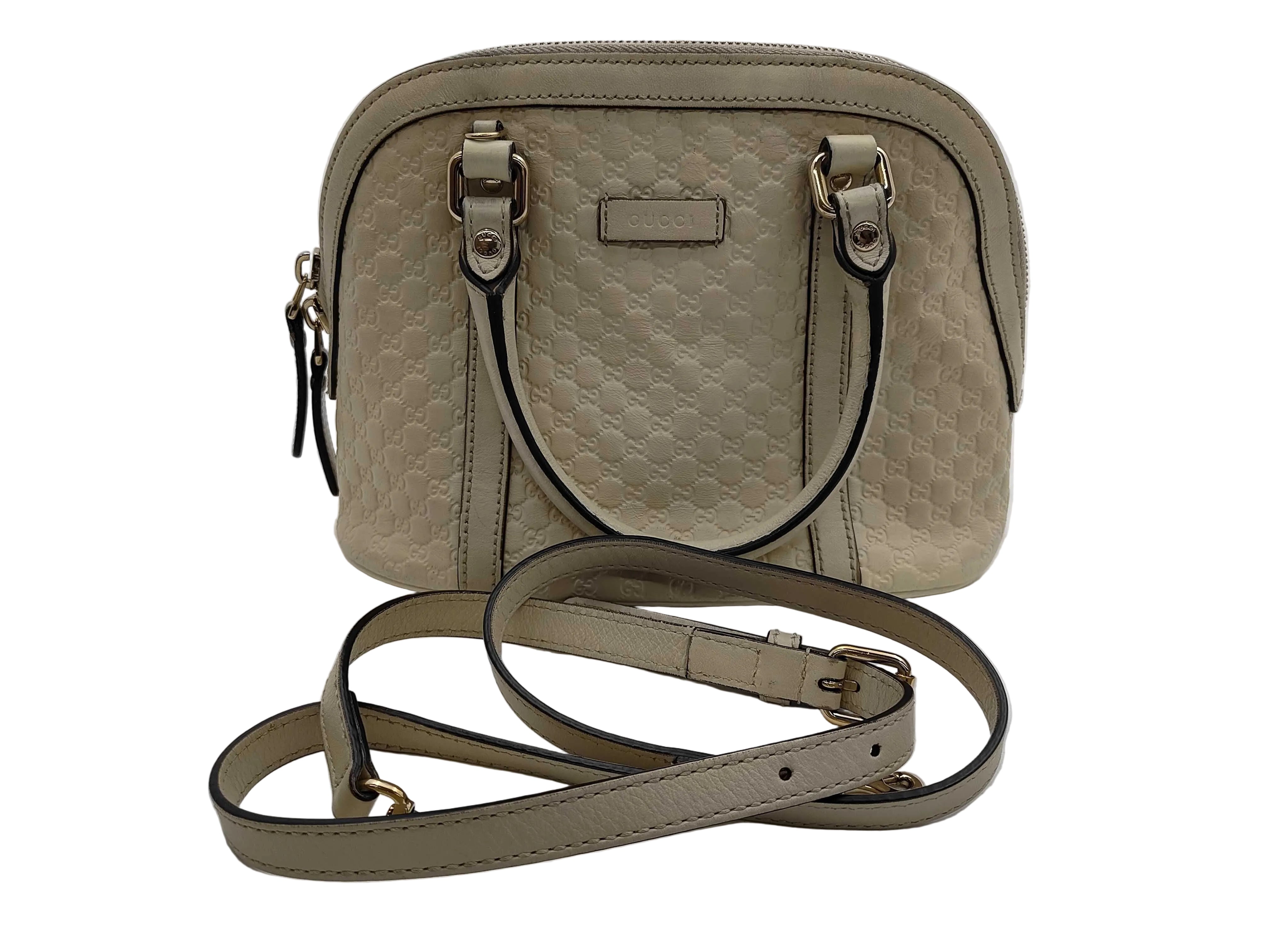 Gucci Mini Dome Shoulder Bag Cream Microguccissima 3430