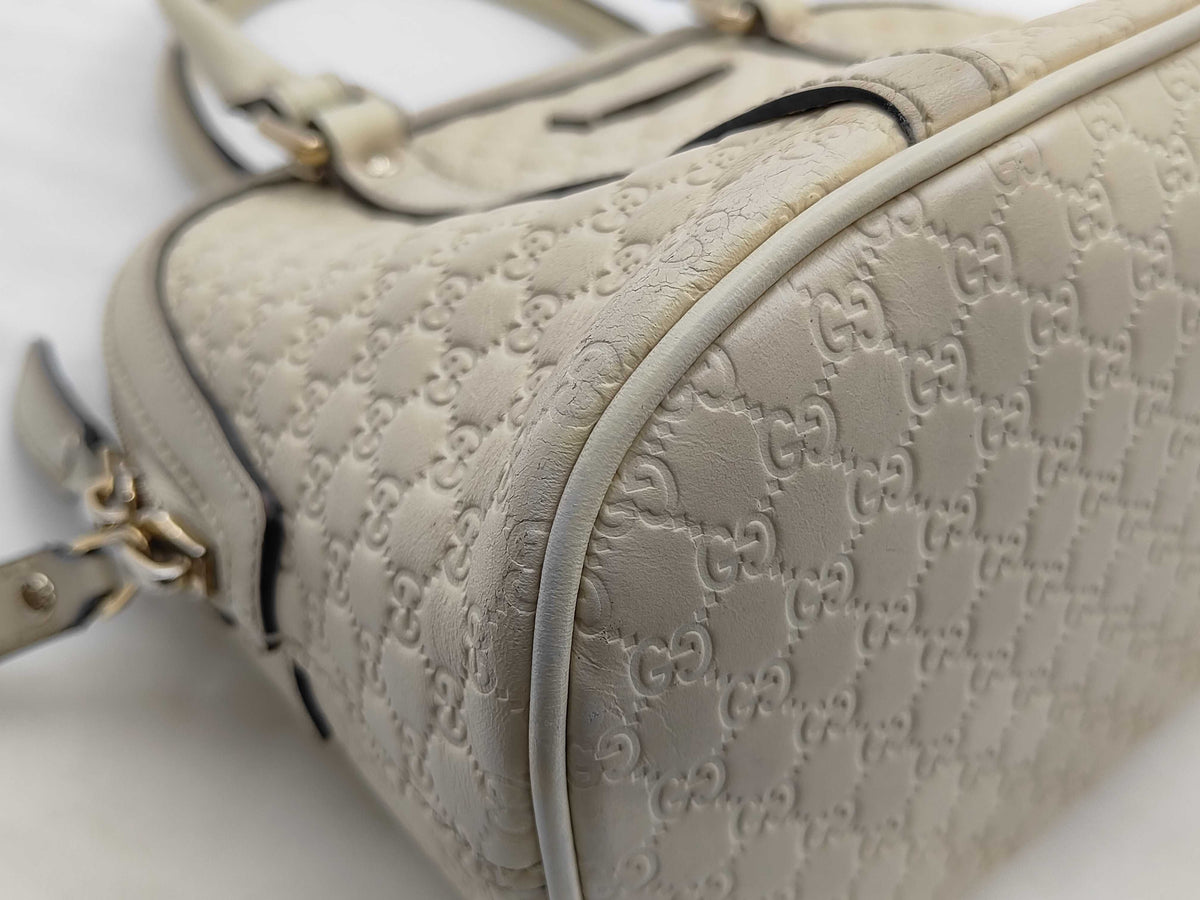 Gucci Mini Dome Shoulder Bag Cream Microguccissima 3430
