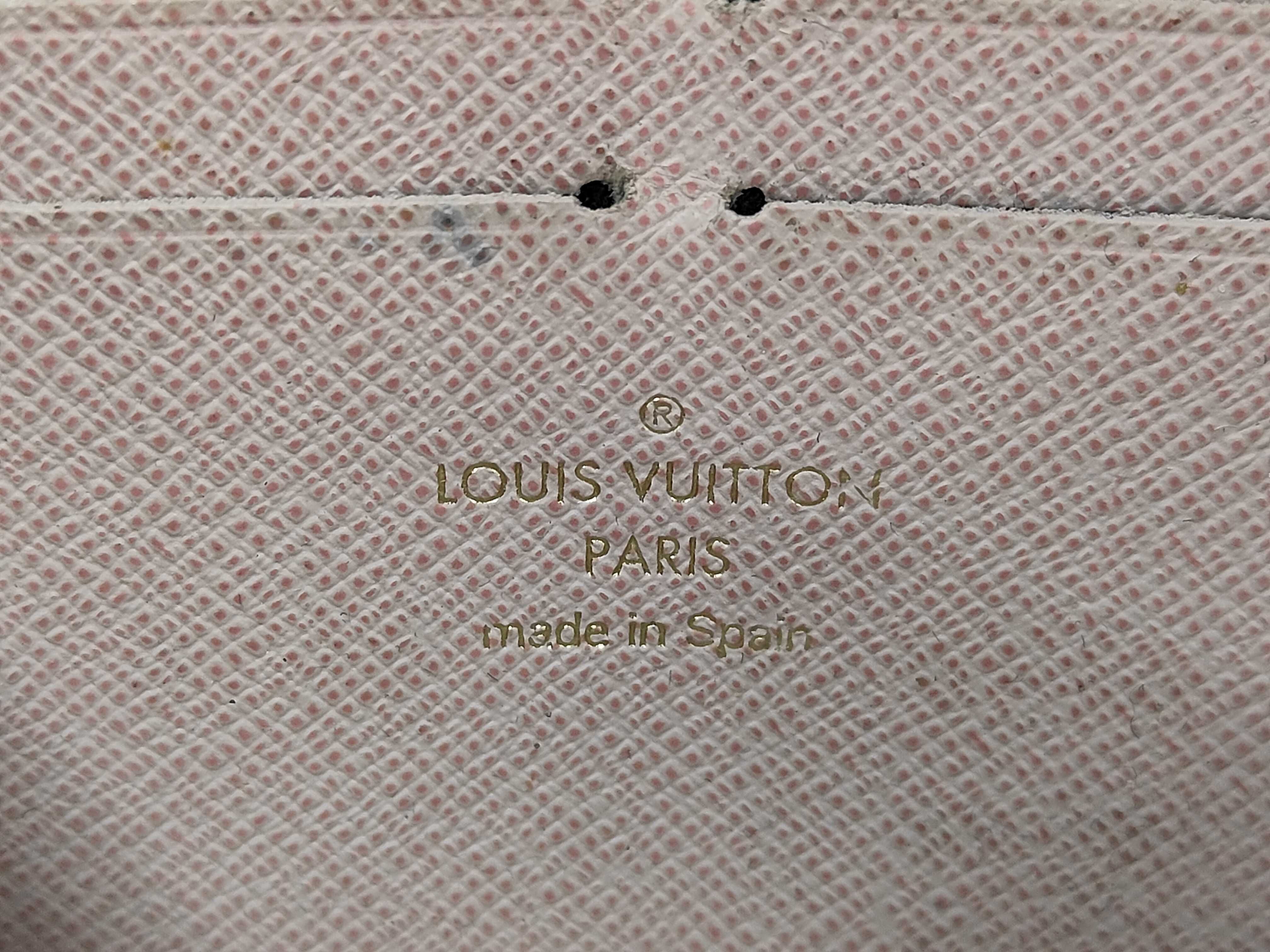 Louis Vuitton Clemence Wallet Damier Azur Rose Ballerine 3425