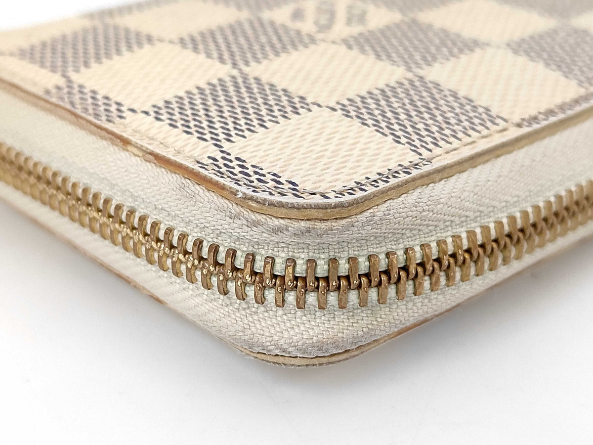 Louis Vuitton Clemence Wallet Damier Azur Rose Ballerine 3425