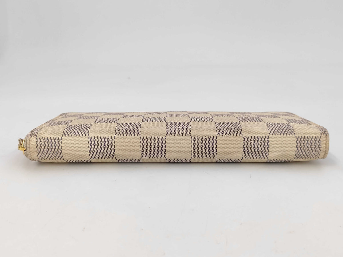 Louis Vuitton Clemence Wallet Damier Azur Rose Ballerine 3425