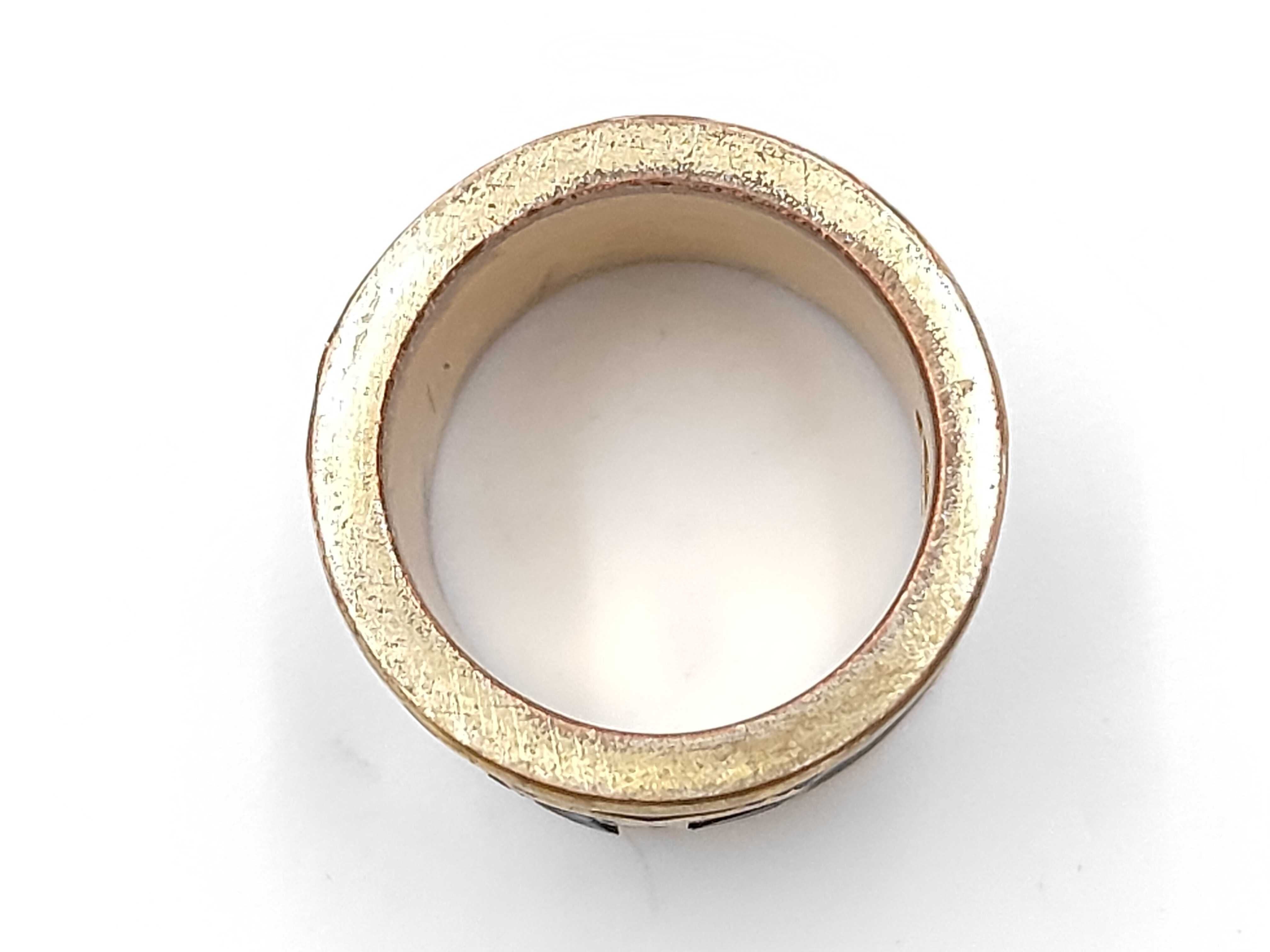 Chanel CC Ring Black Enamel Gold 02P 3415