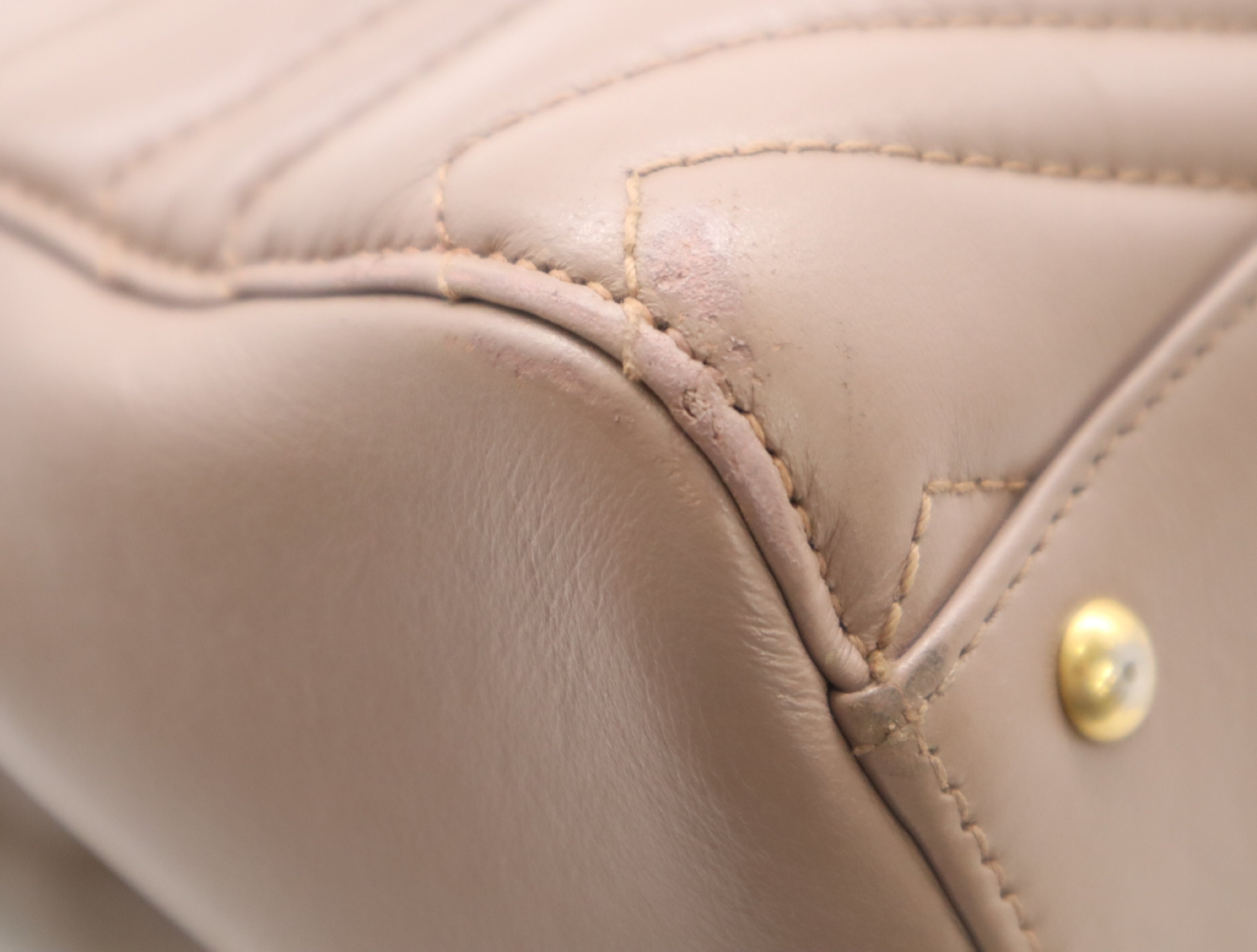 Gucci Marmont 2-Way Top Handle Bag Porcelain Rose w/ Strap 3434
