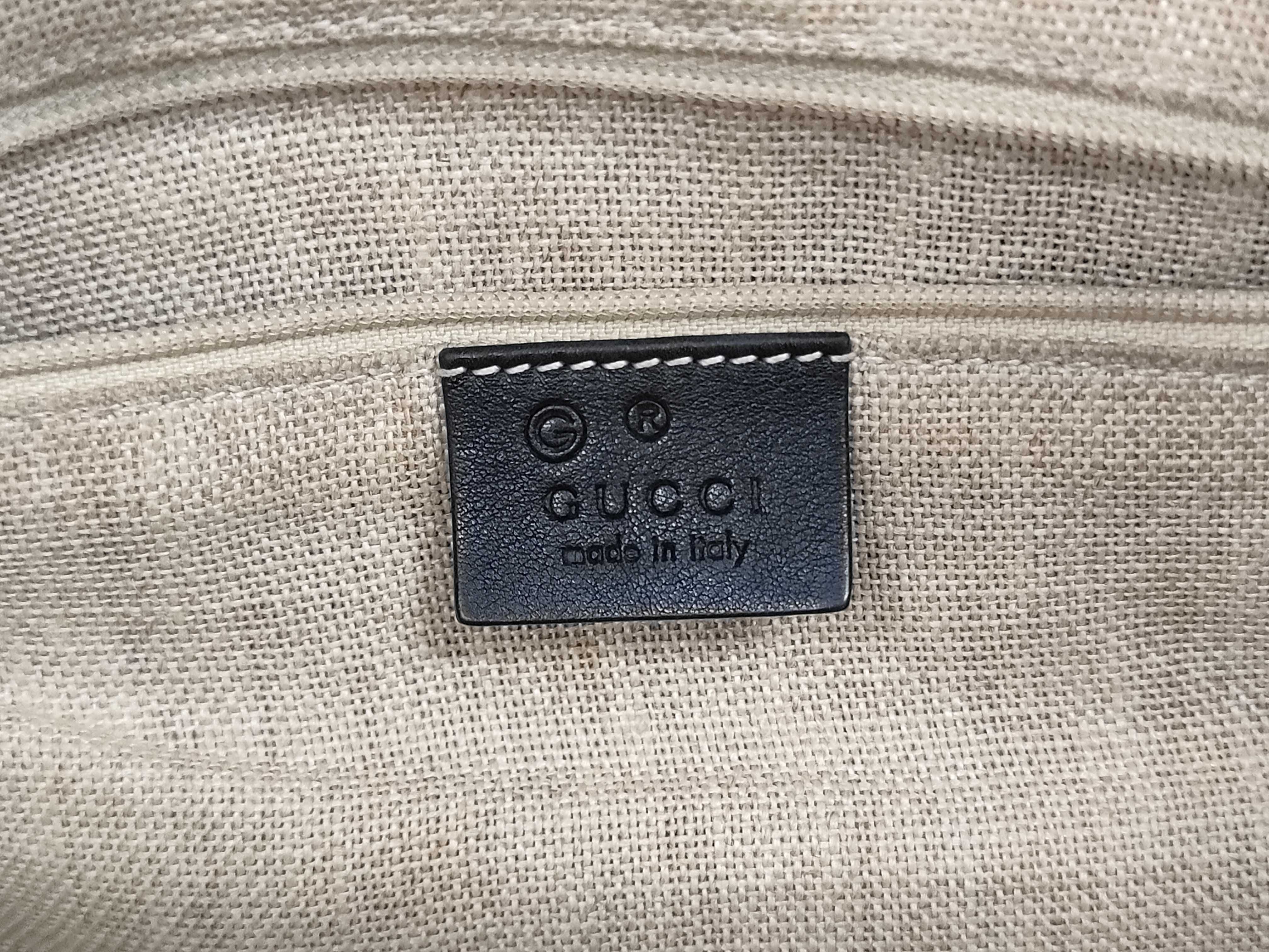 Gucci Boston Bag w/ Bandouliere Strap Black Microguccissima Leather 3442