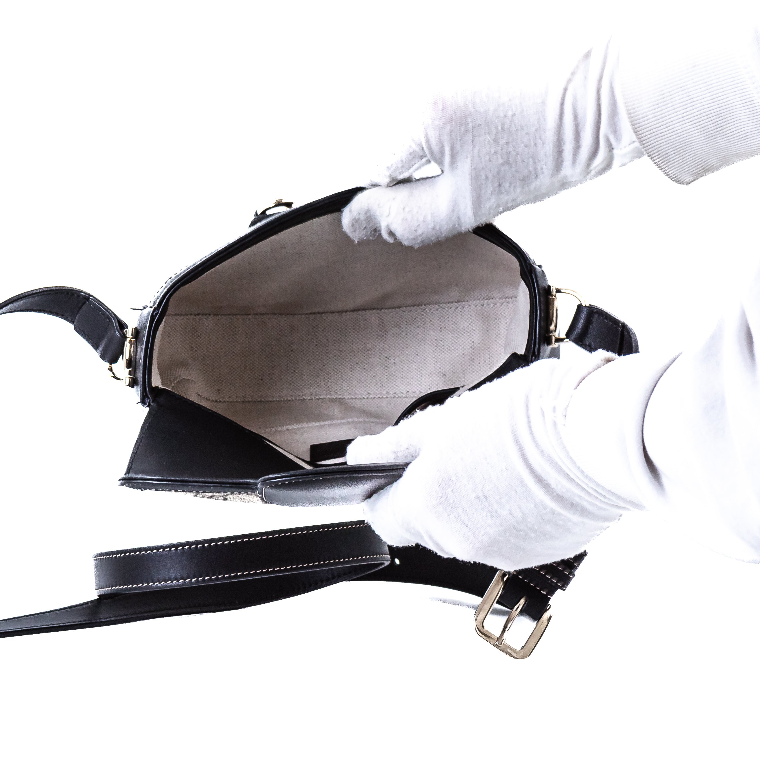 Gucci Horsebit 1955 Crossbody GG Supreme Black