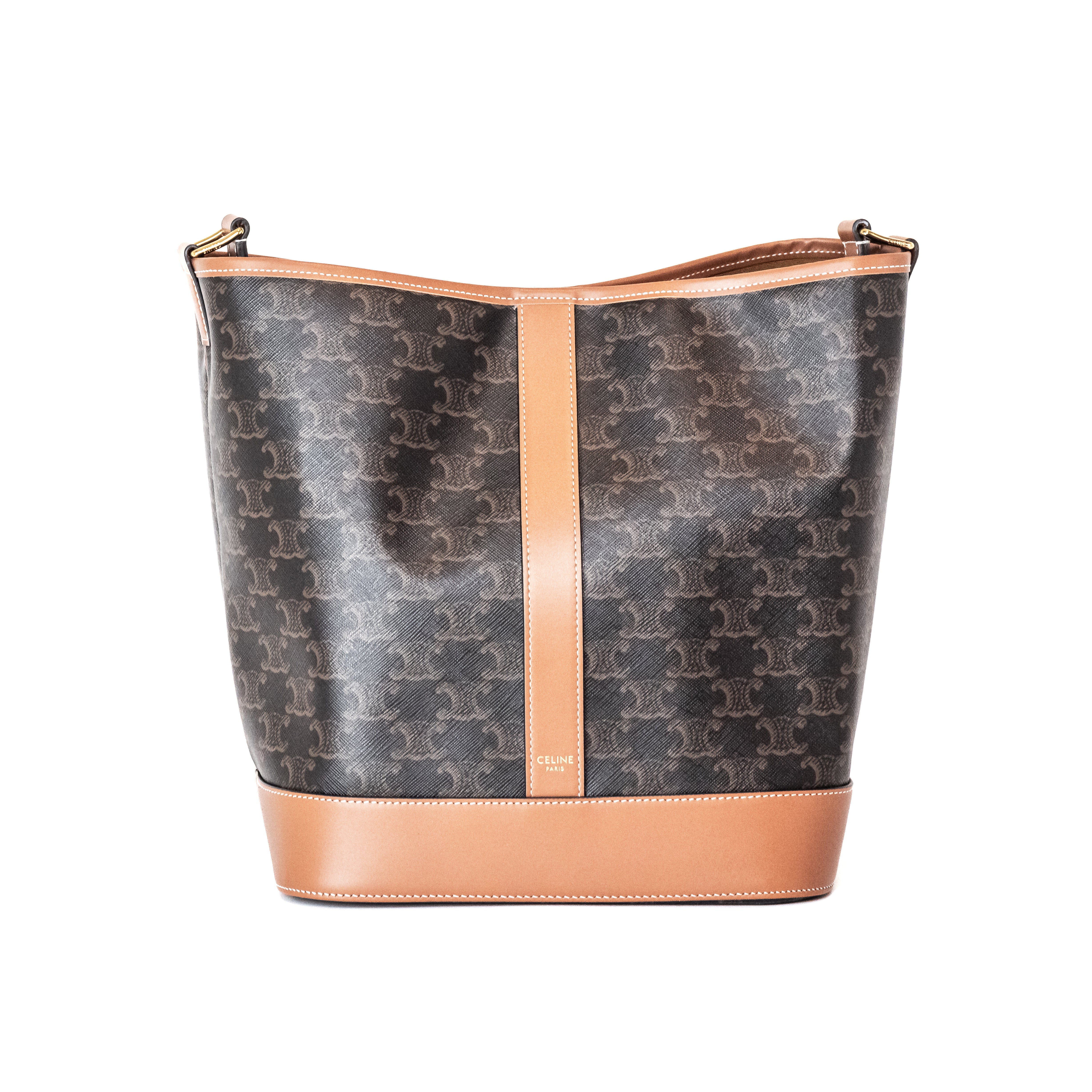 Celine Bucket Medium Brown Triomphe