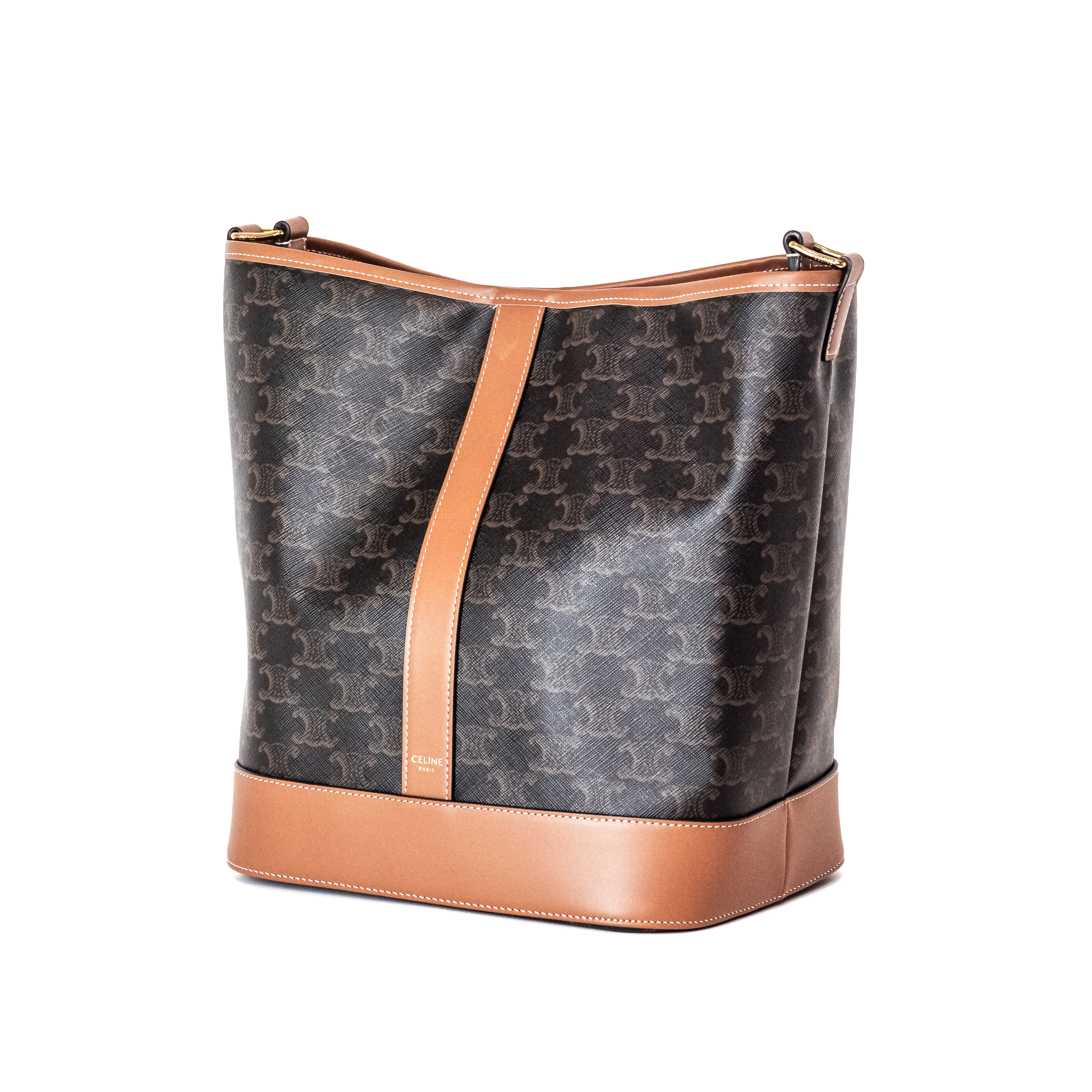 Celine Bucket Medium Brown Triomphe